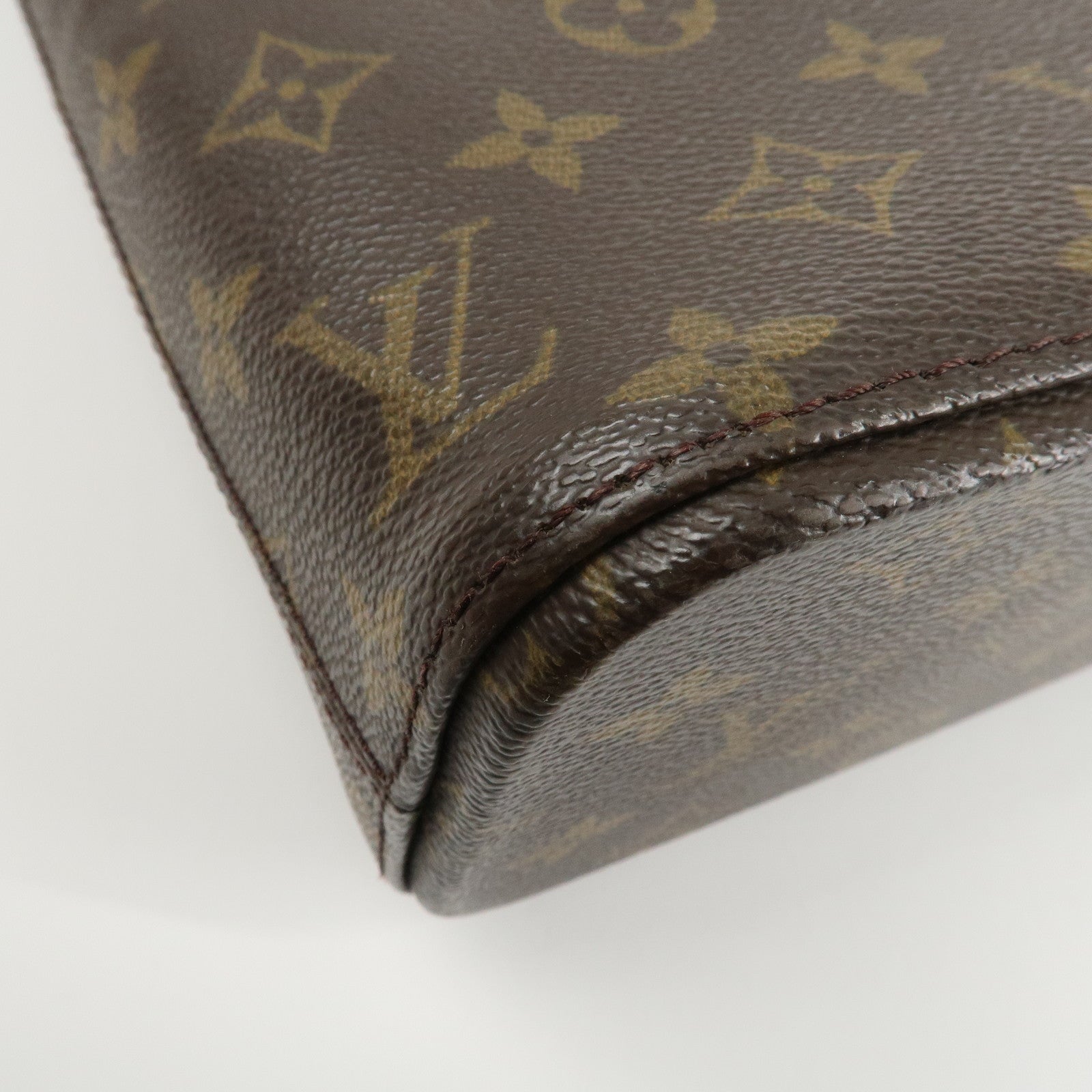 Louis Vuitton Monogram Luco Tote Bag Hand Bag Brown M51155 Used