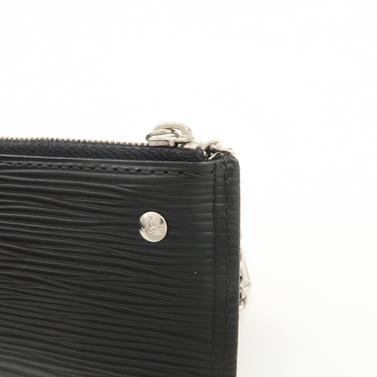 Louis Vuitton Epi Pochette Cles Coin Case Black Noir M63802