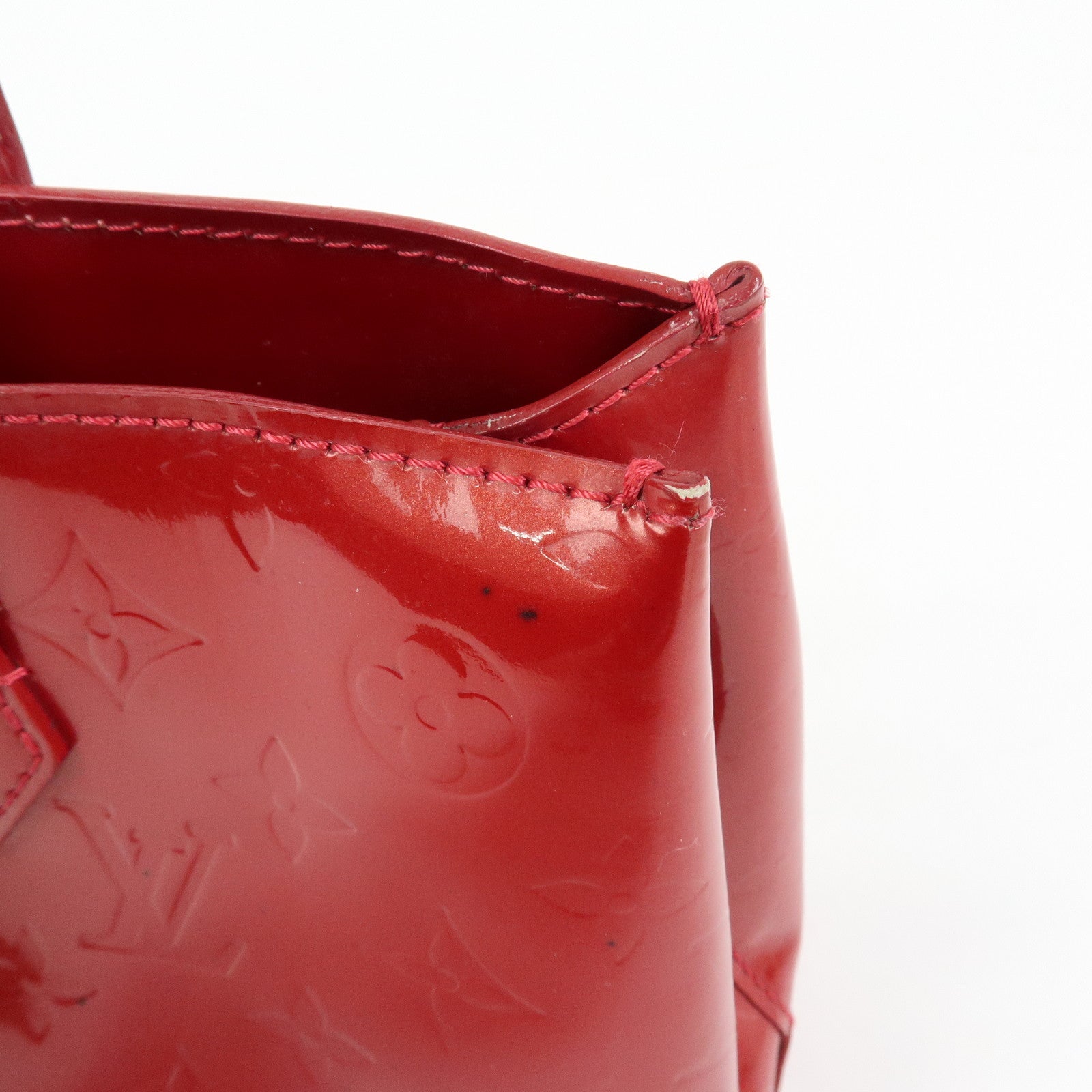 Louis Vuitton Monogram Vernis Wilshire PM Hand Bag Red M93642