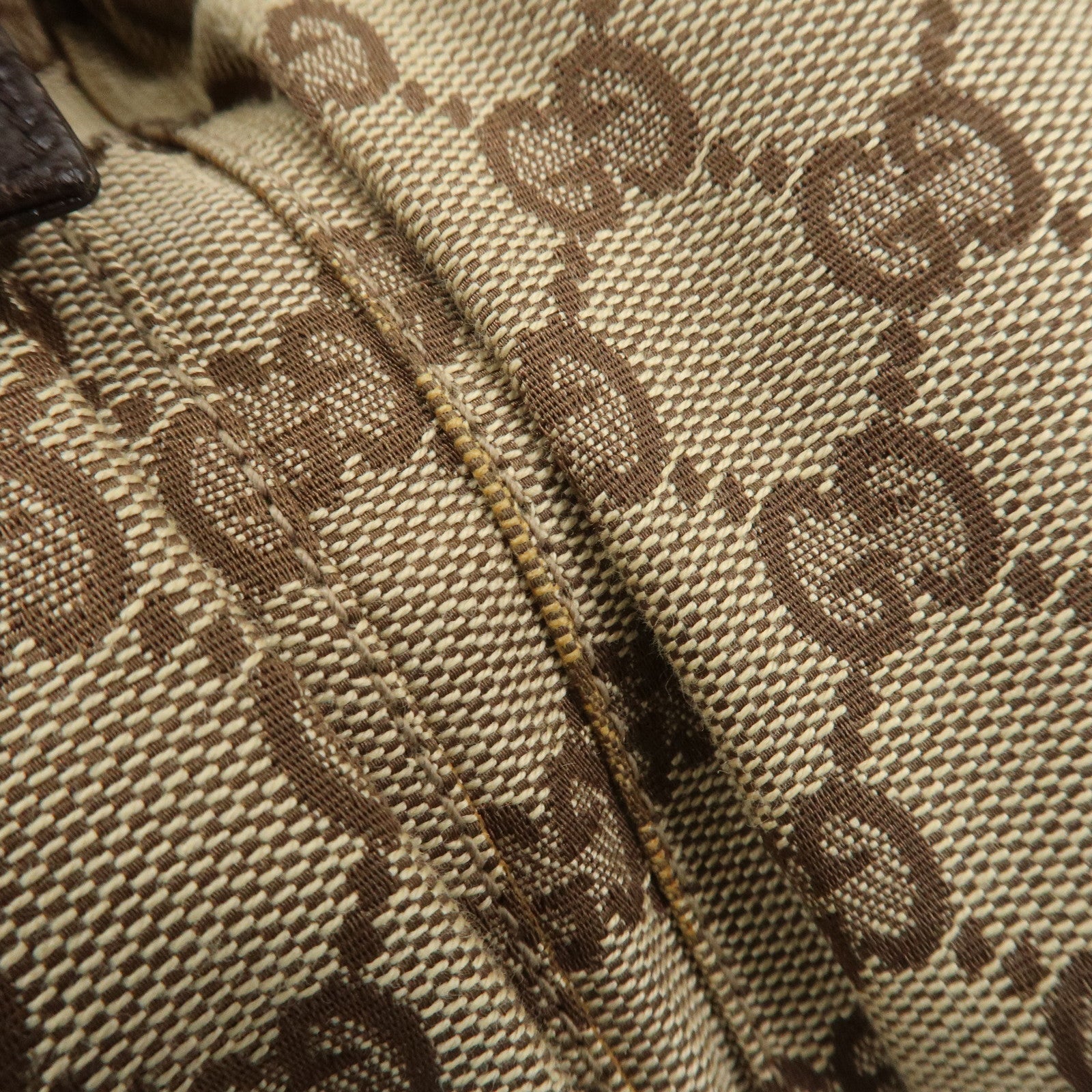 GUCCI GG Canvas Leather Waist Bag Crossbody Bag Beige Brown 28566 Used