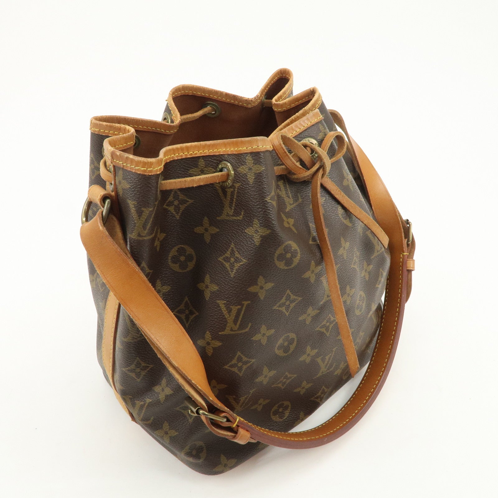 Louis Vuitton Monogram Canvas Petit Noe Shoulder Bag Brown M42226