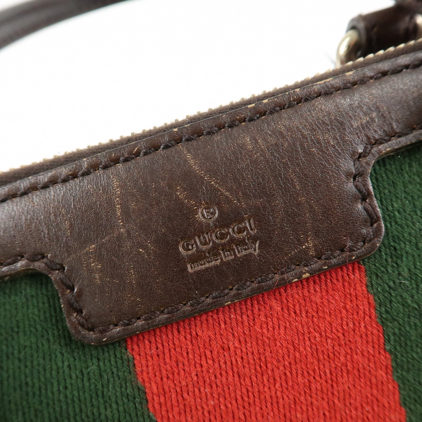 GUCCI Sherry GG Canvas Leather 2Way Tote Bag Beige Brown 257341 Used