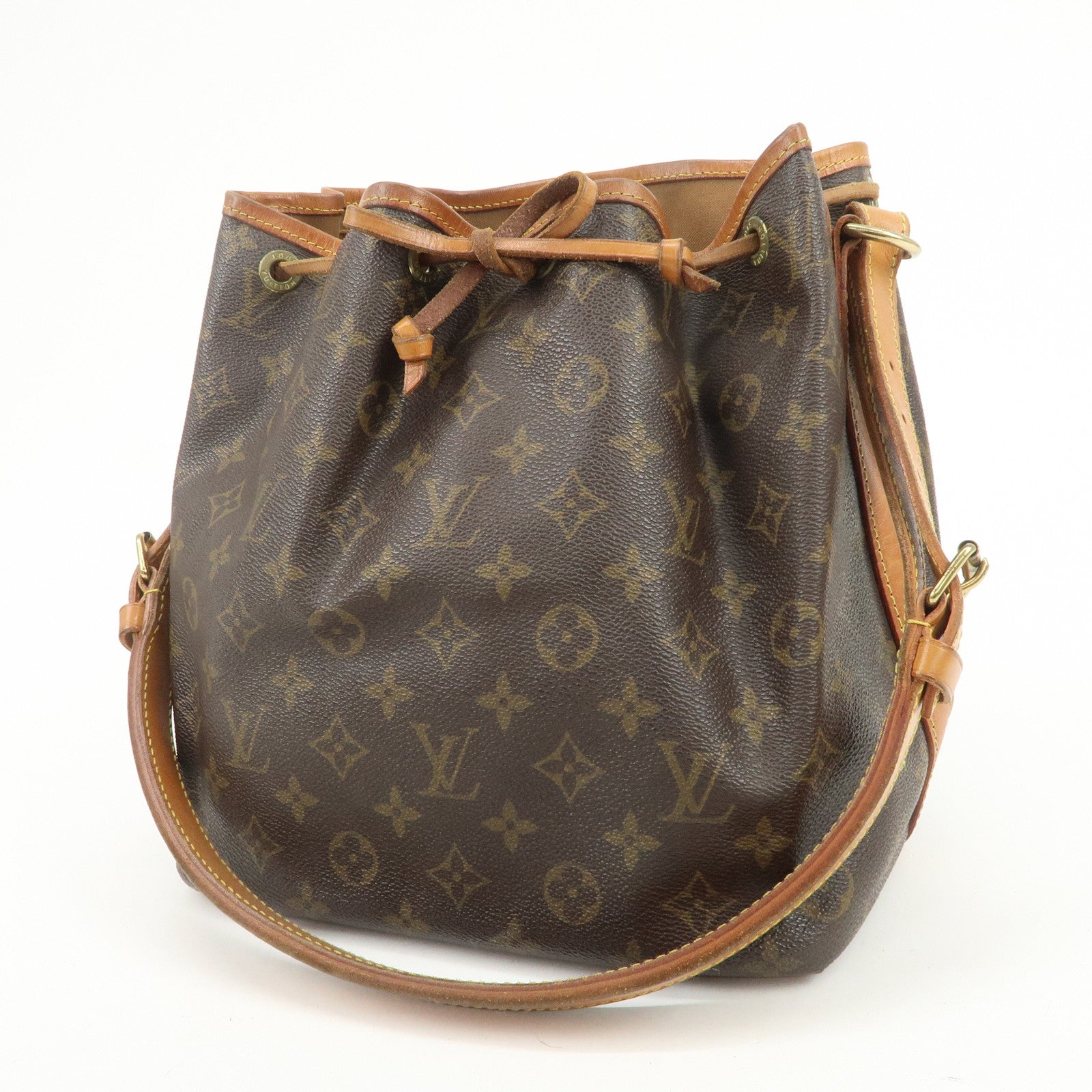 Louis Vuitton Monogram Petit Noe Shoulder Bag Brown M42226