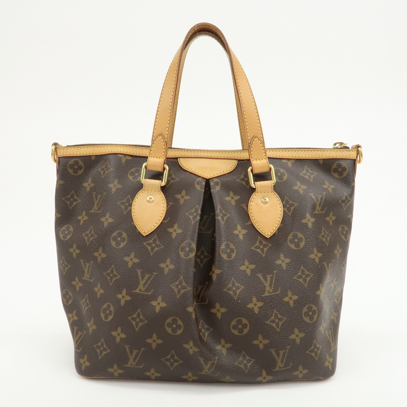 Louis Vuitton Monogram Palermo PM 2Way Hand Bag Brown M40145