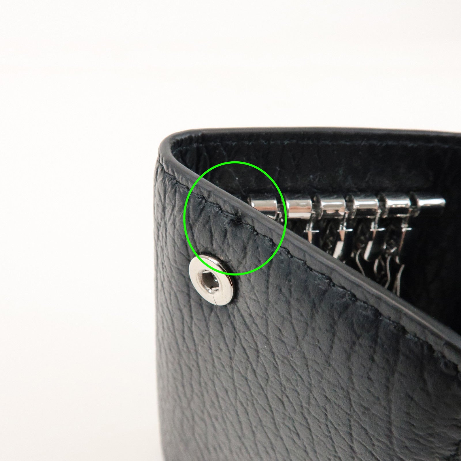 Maison Margiela Leather 6 hooks Key Case Key Holder Black