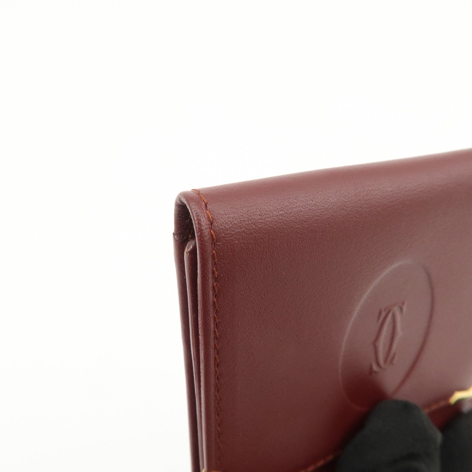 Cartier Must Line Leather Coin Case Bordeaux