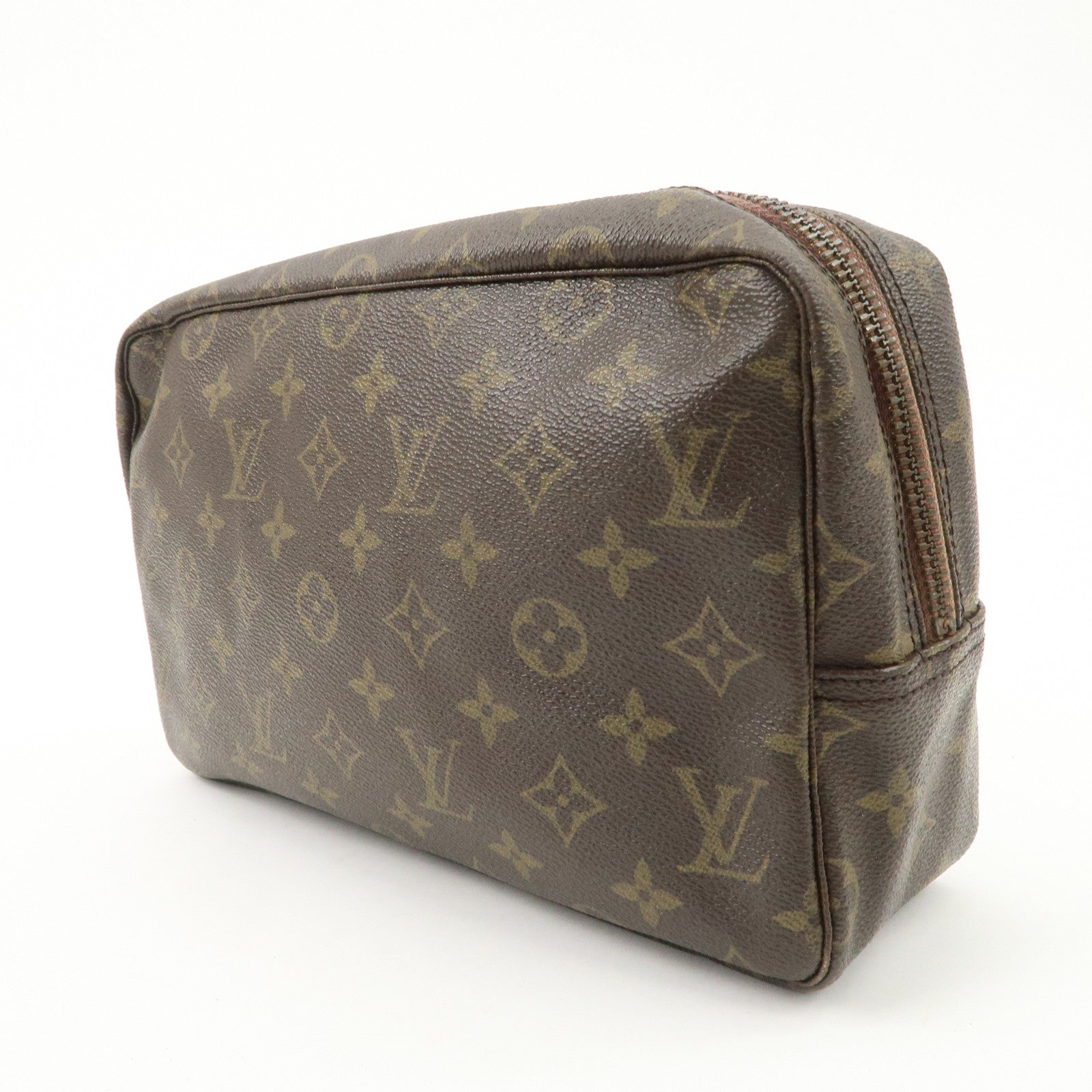 Louis Vuitton Monogram Trousse Toilette 28 Pouch Brown M47522 Used