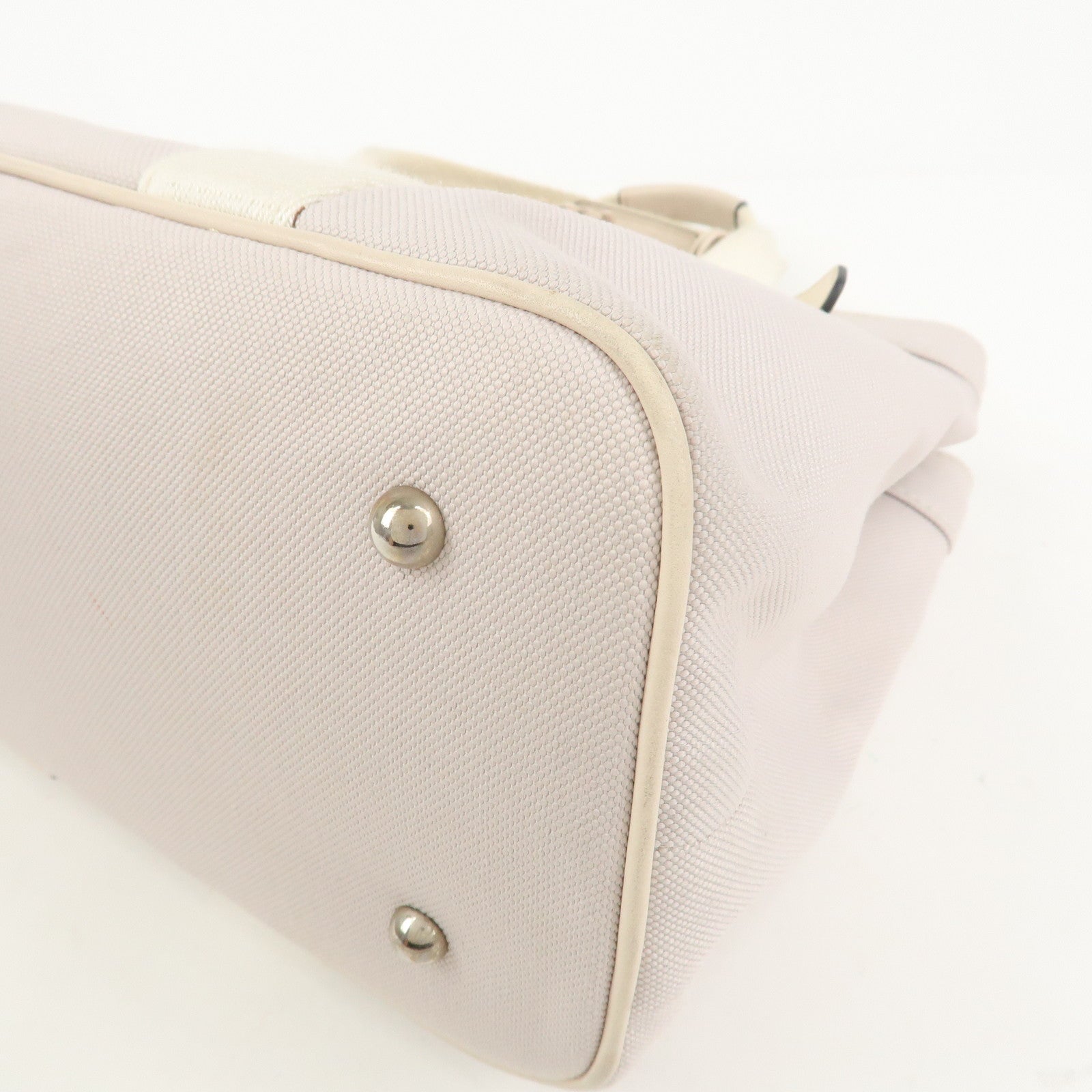 LOEWE Anagram Logo Canvas 2WAY Bag Shoulder Bag Hand Bag Gray