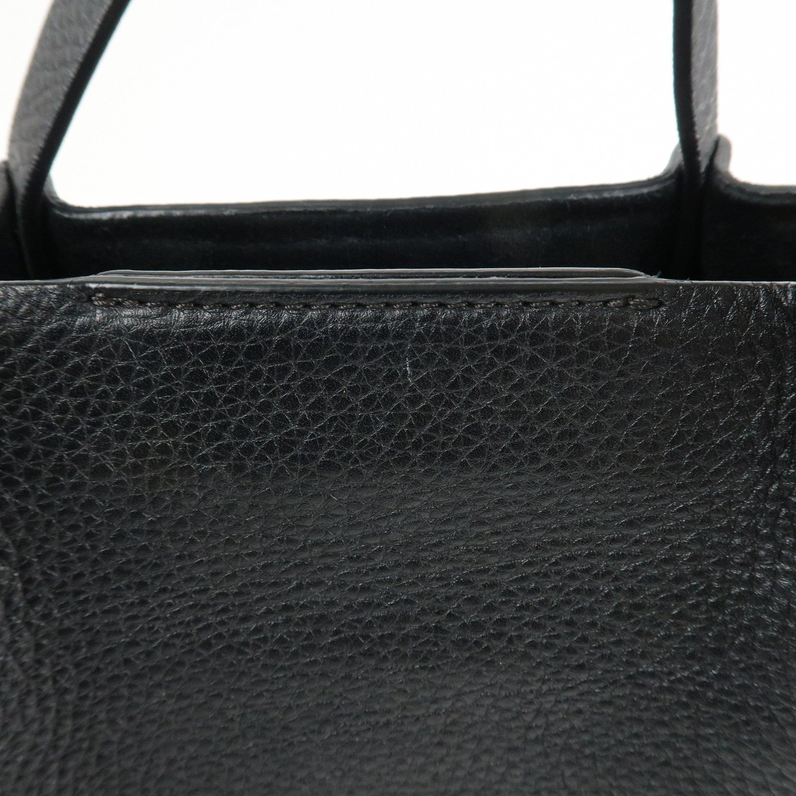 VALENTINO Rock Studs Grained Calf Leather 2Way Bag Hand Bag Black
