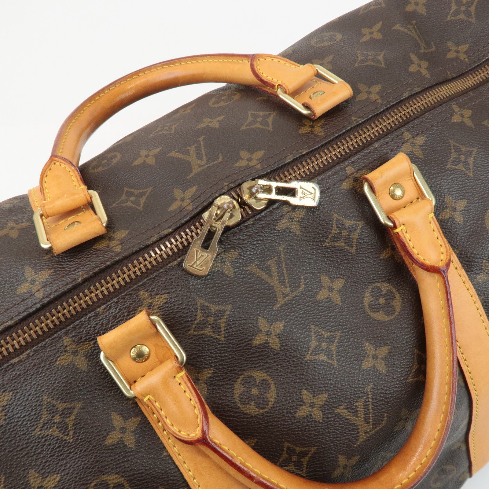 Louis Vuitton Monogram Keep All 60 Boston Bag Hand Bag Brown M41422 Used