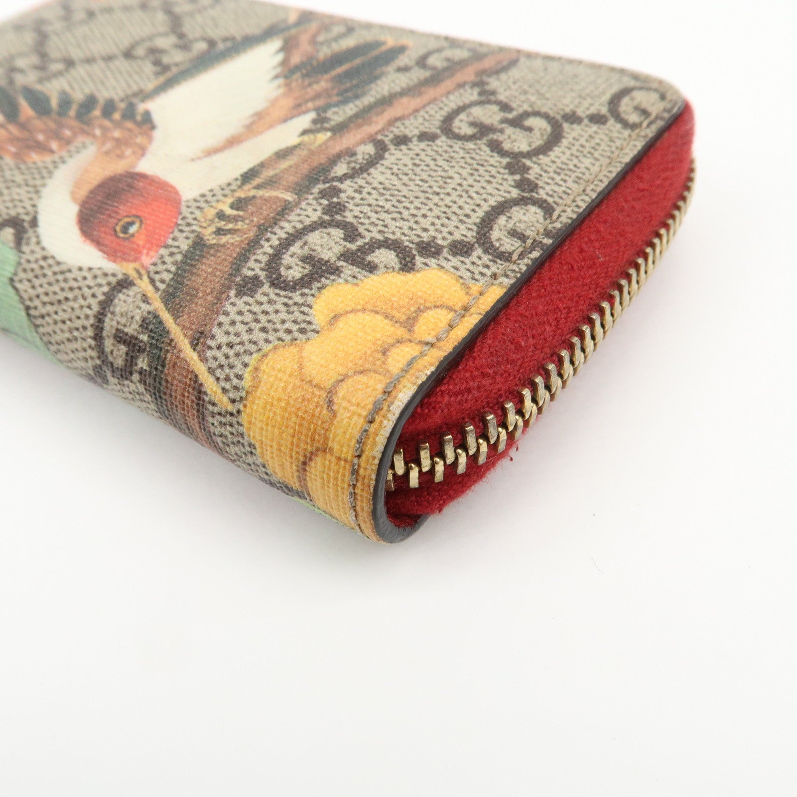 GUCCI GG Supreme Round Zippy Coin Case Beige 424897