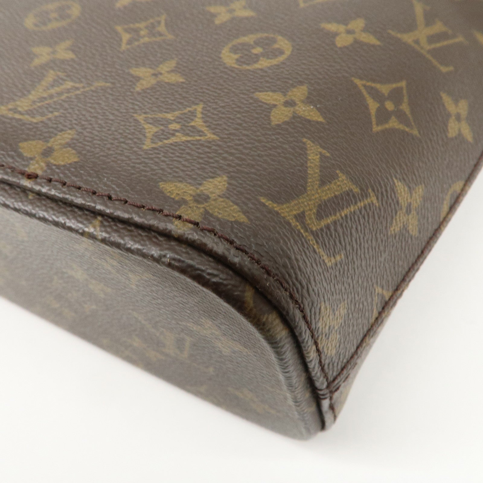 Louis Vuitton Monogram Luco Tote Bag Hand Bag Brown M51155 Used