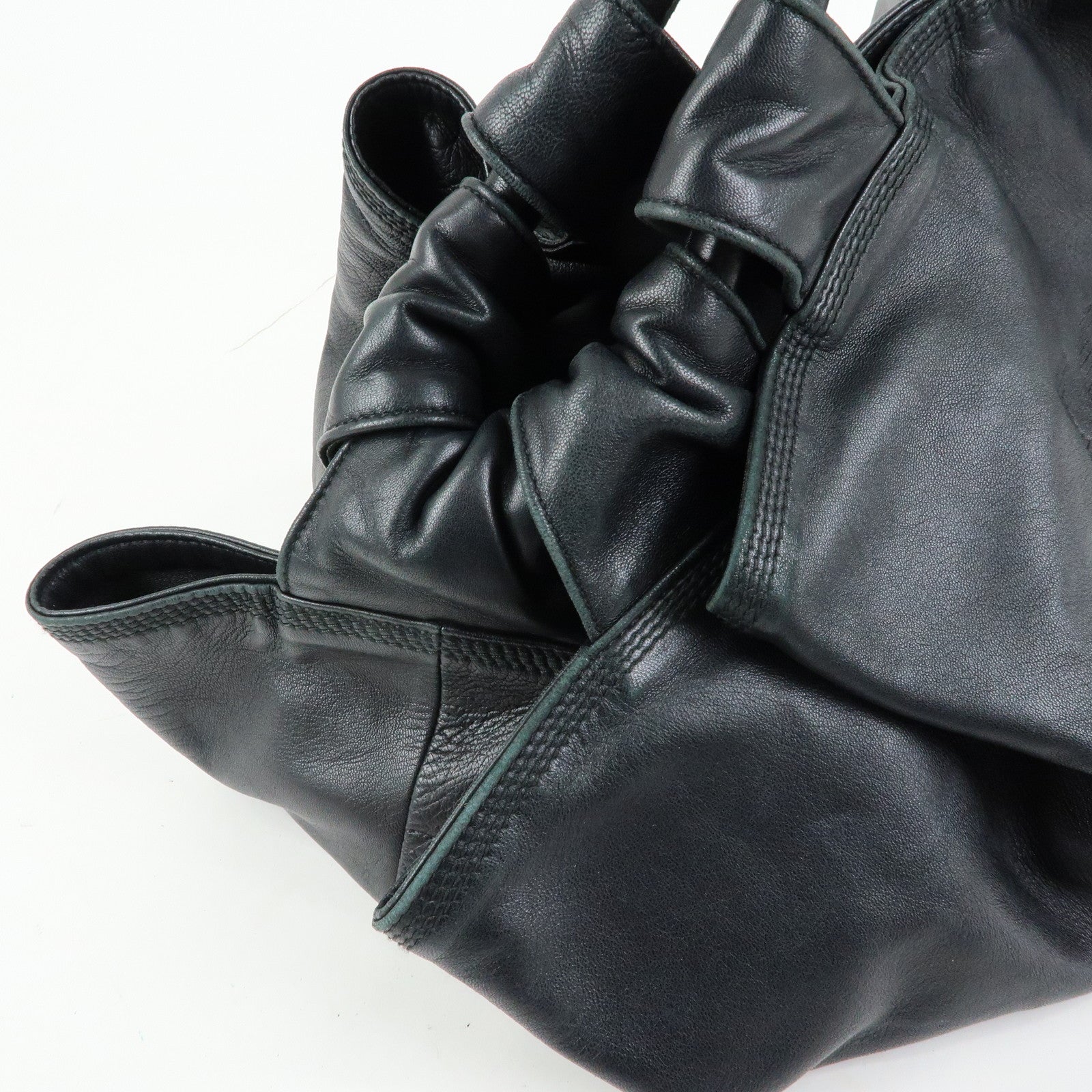 LOEWE Anagram Leather Nappa Aire Hand Bag Tote Bag Black