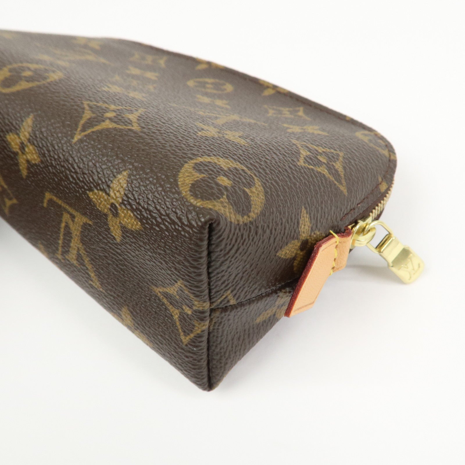Louis Vuitton Monogram Pochette Cosmetic Pouch Brown M47515