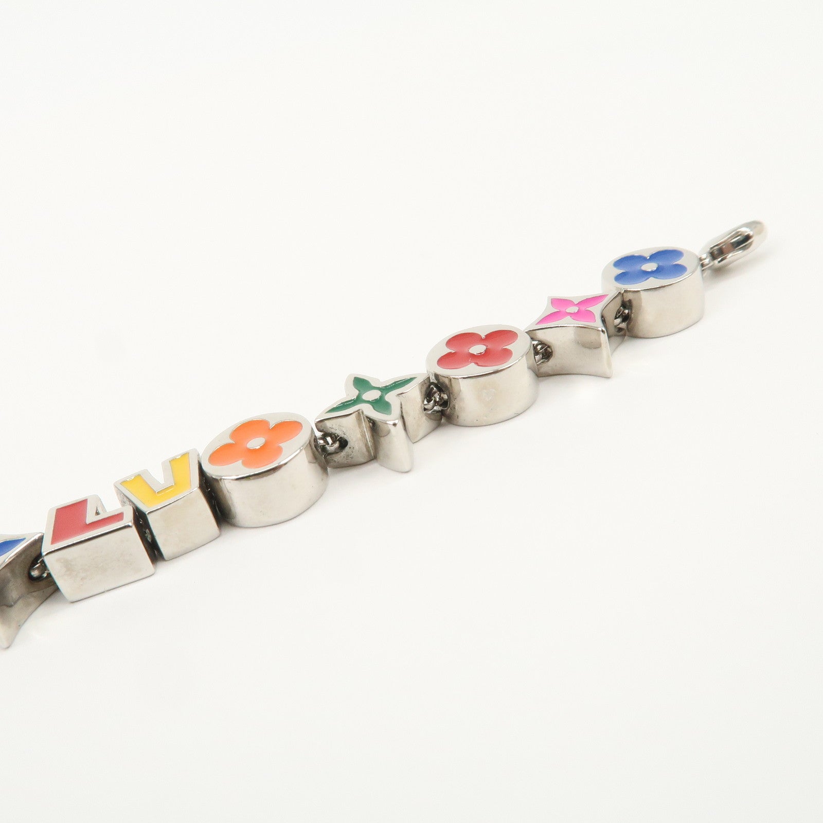 Louis Vuitton Monogram Party Bracelet Multicolor Silver M1545