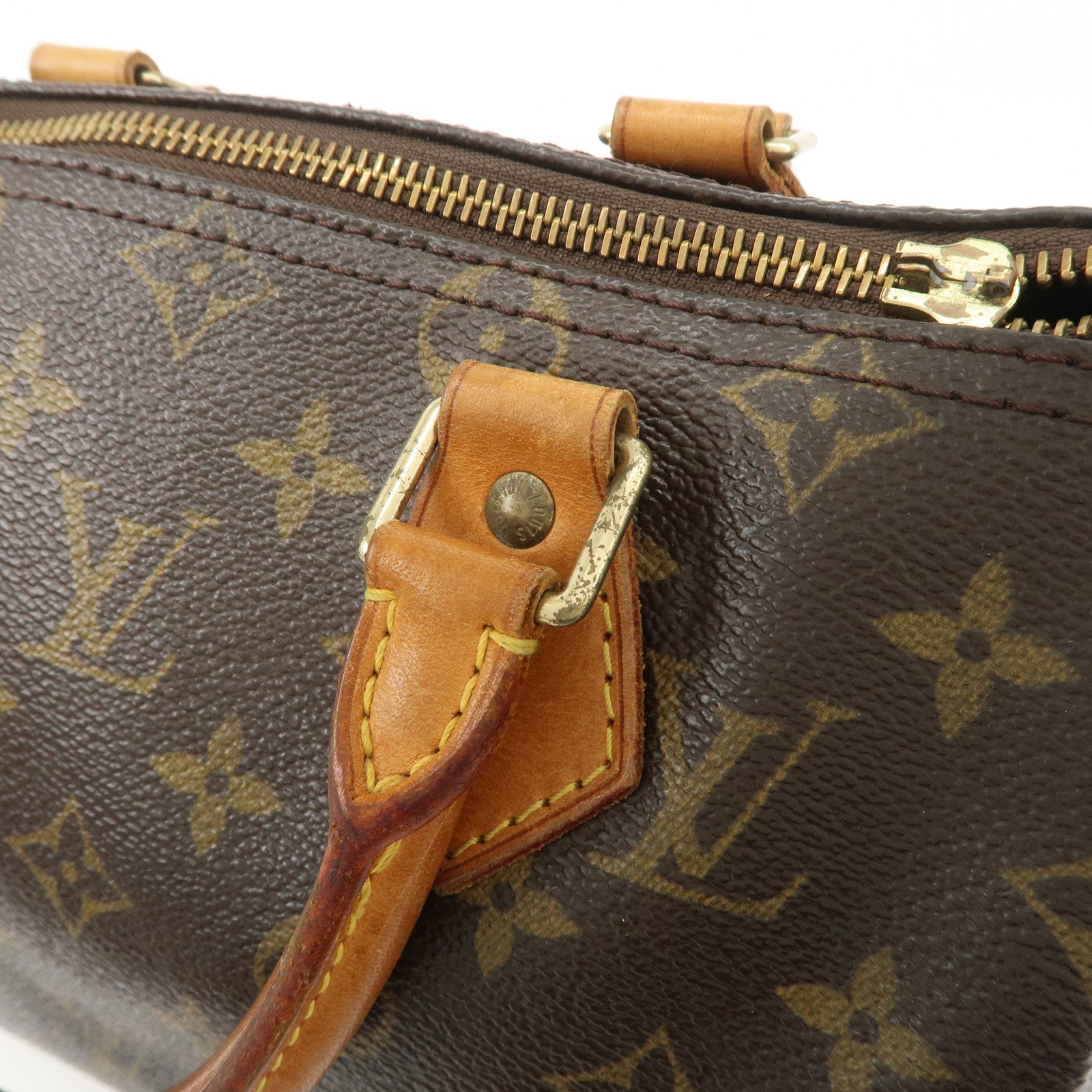 Louis Vuitton Monogram Speedy 25 Hand Bag Boston Bag Brown M41528 Used