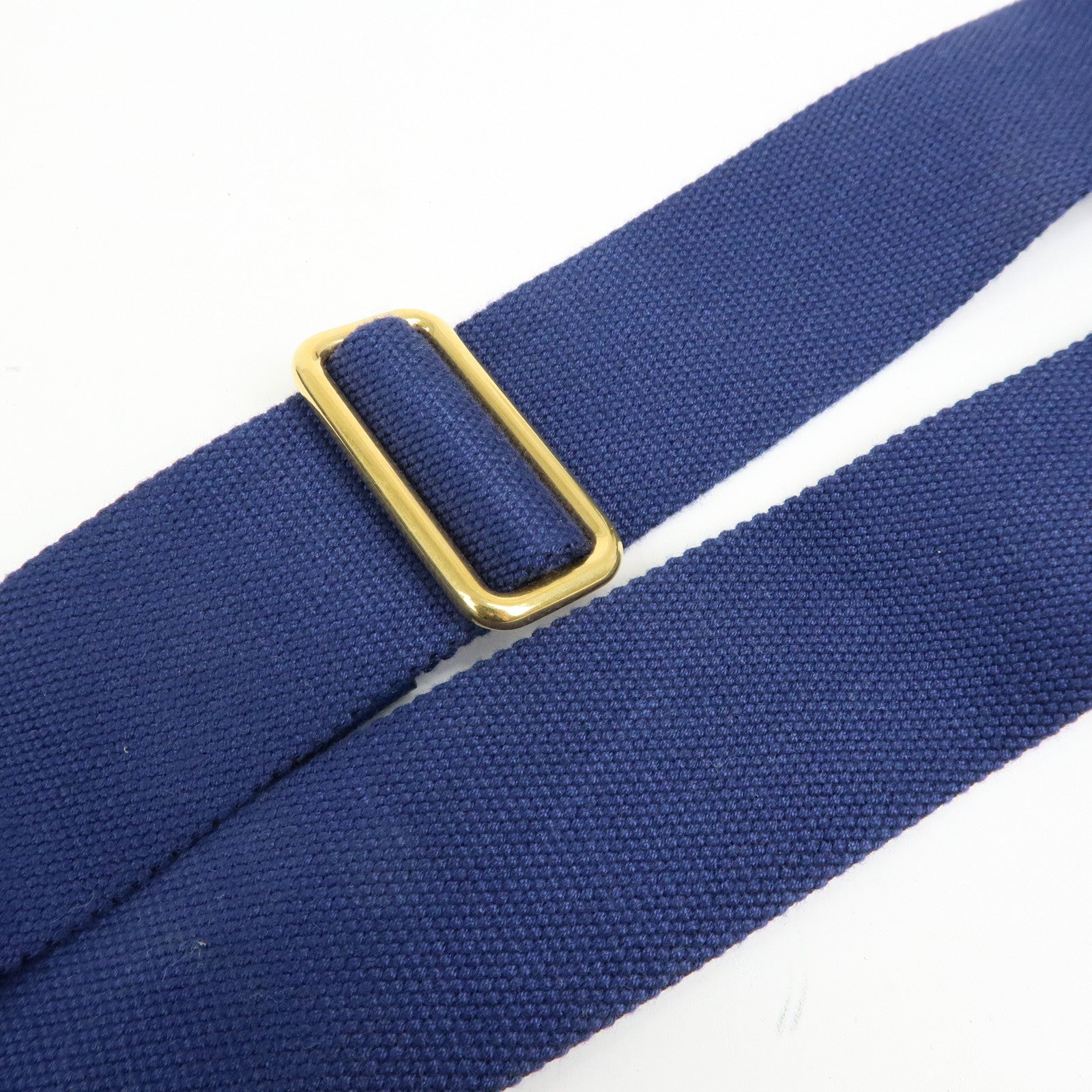 PRADA Triangle Logo Canapa Canvas 2Way Tote Hand Bag Blue BN2642