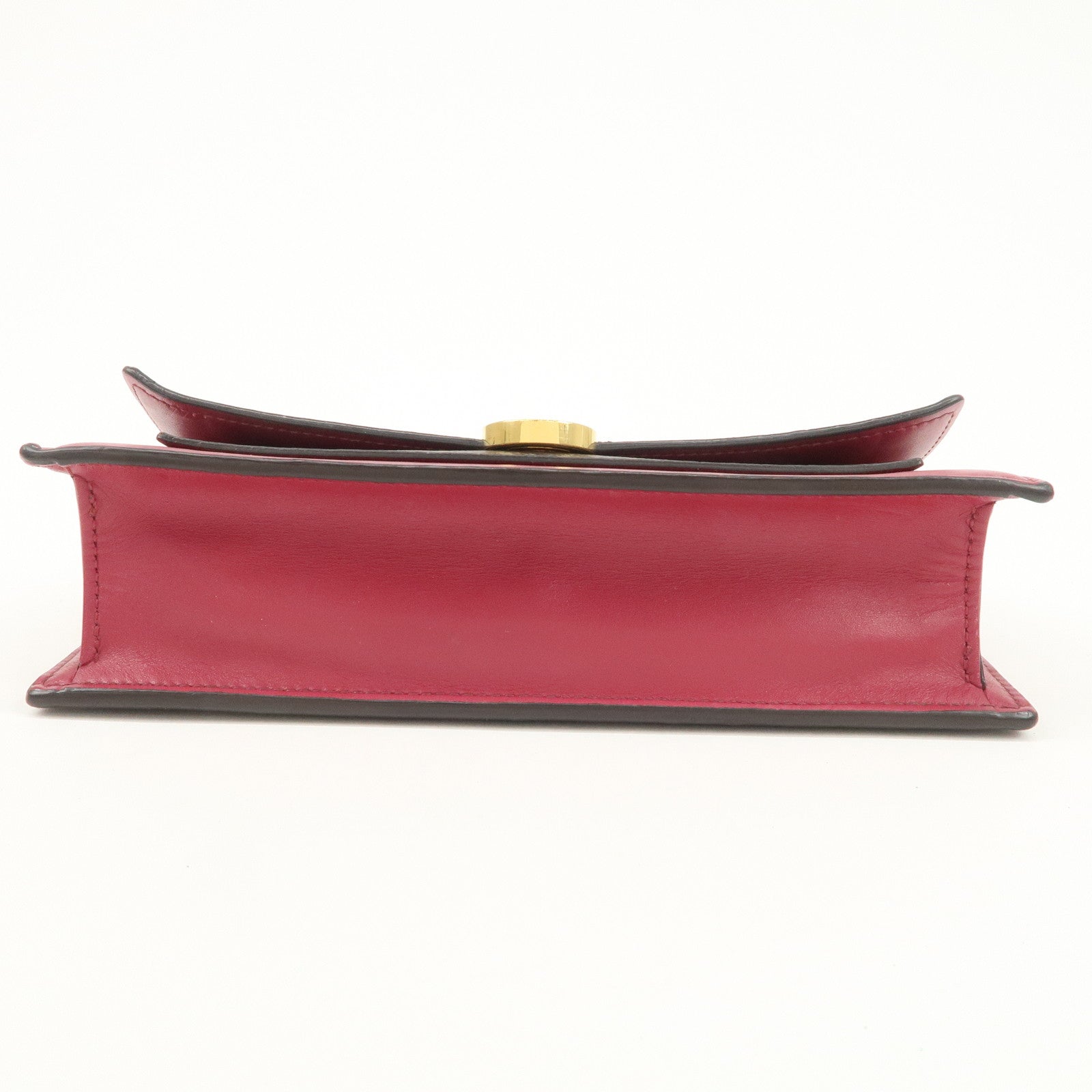 Louis Vuitton Monogram Leather Portefeuille Flore Chain Wallet Brown Pink M69578 Used