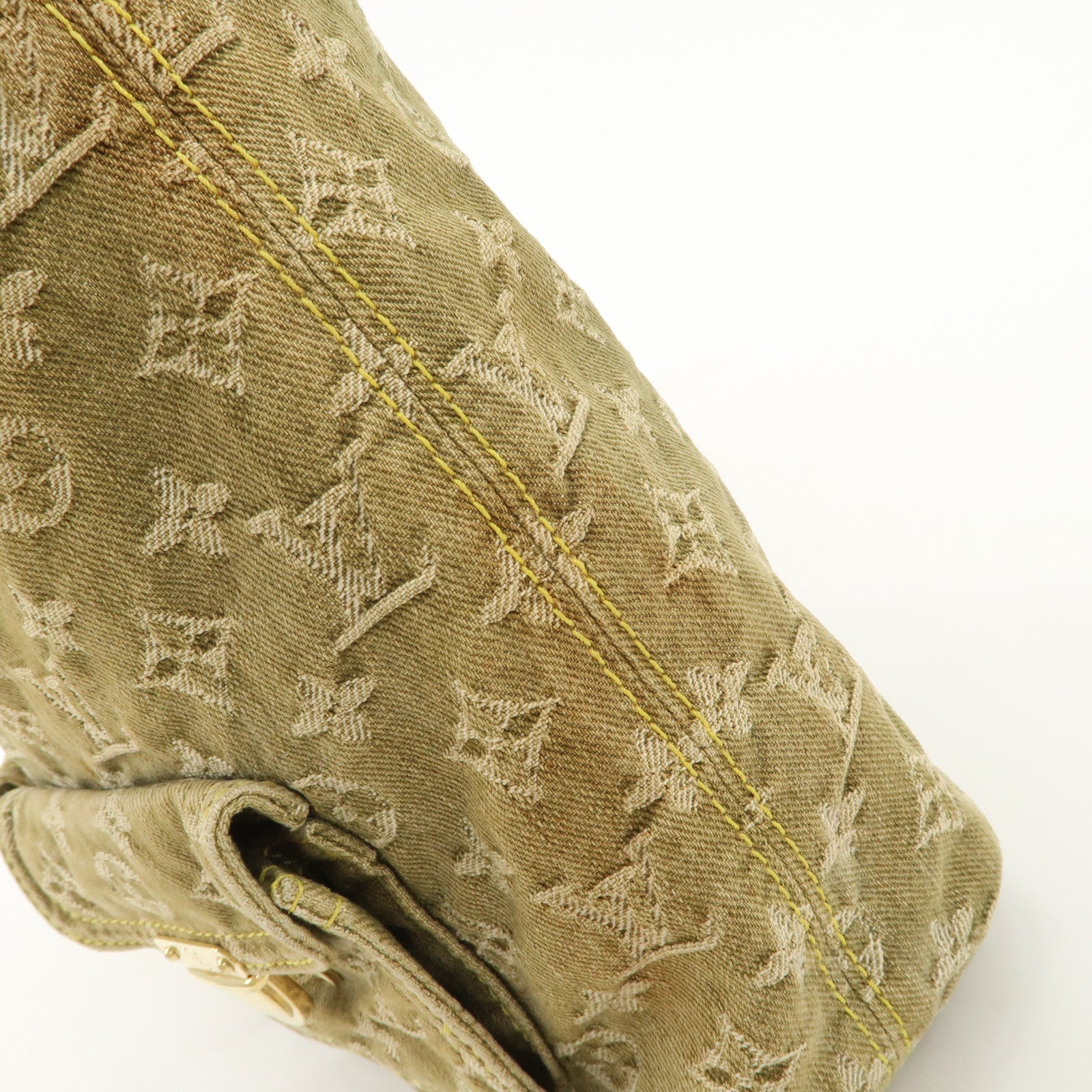 Louis Vuitton Monogram Denim Baggy GM Shoulder Bag Lichen M95211