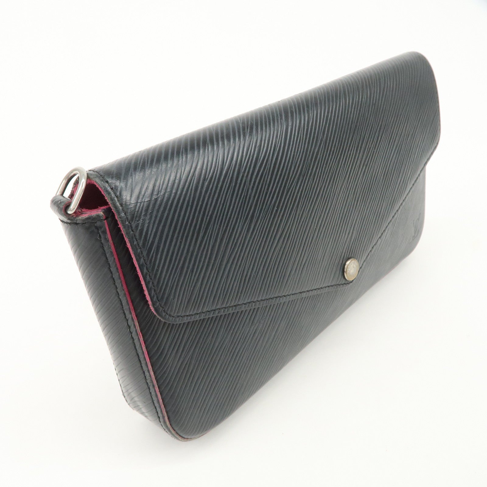 Louis Vuitton Epi Pochette Felicie Shoulder Bag Noir Pink M64579