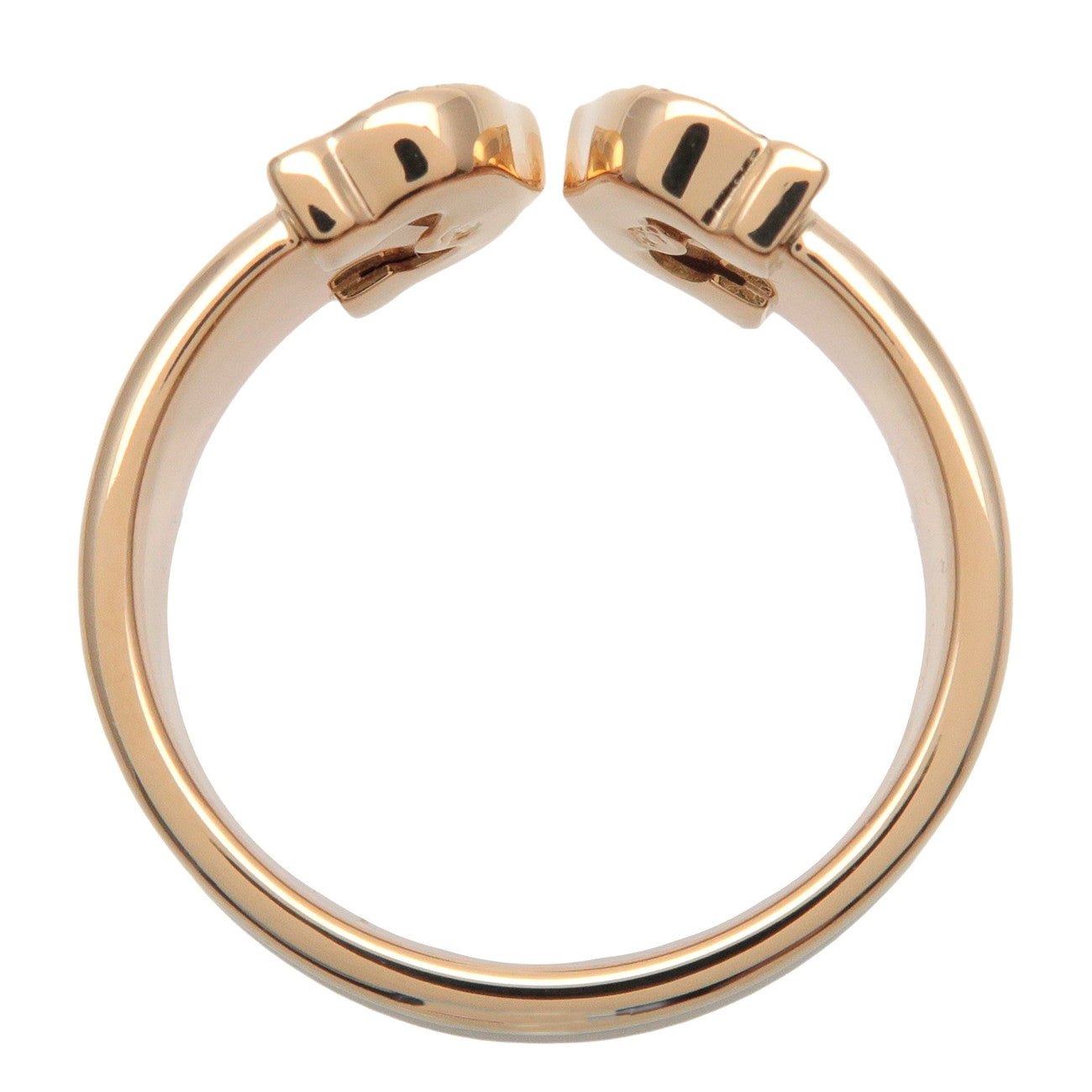 Cartier 2C Diamond Ring SM Three Color 750YG/PG/WG #48 US4.5 EU49