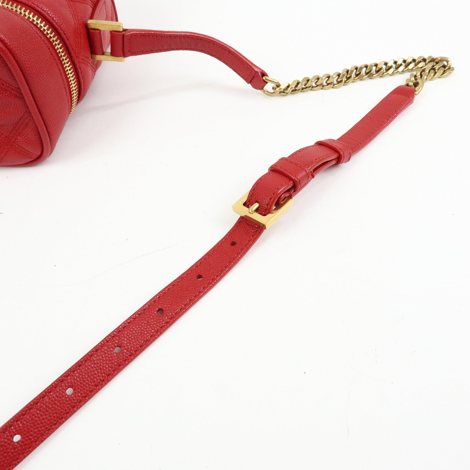 SAINT LAURENT PARIS Cassandra Embossed Leather Vanity Bag 649779