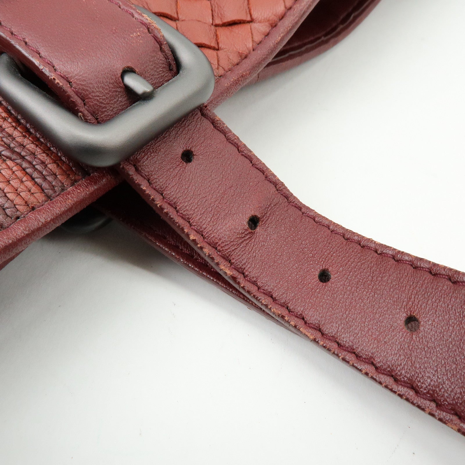 BOTTEGA VENETA Intrecciato Nappa Leather Tote Bag Bordeaux 161761