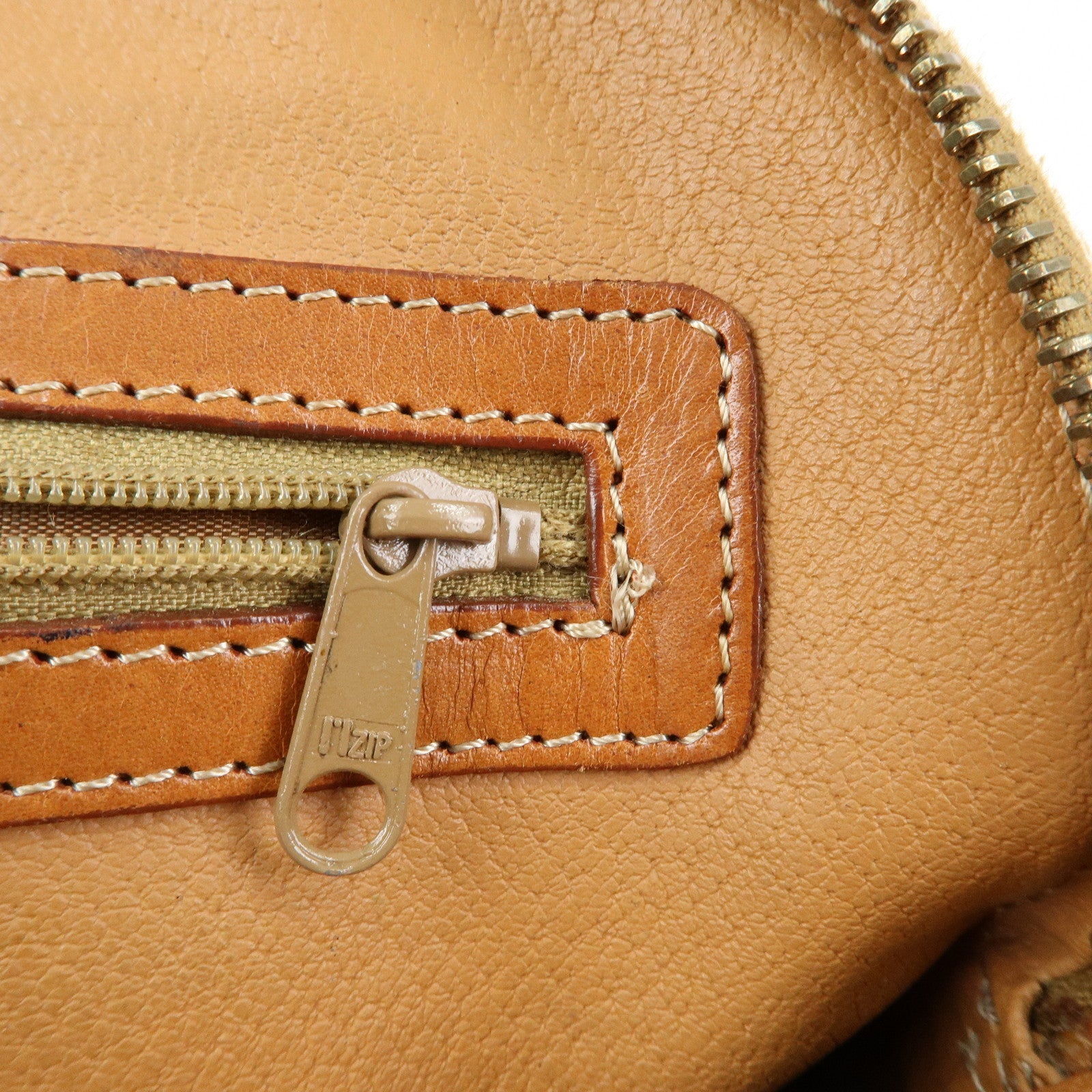 CELINE Macadam PVC Leather Hand Bag Brown