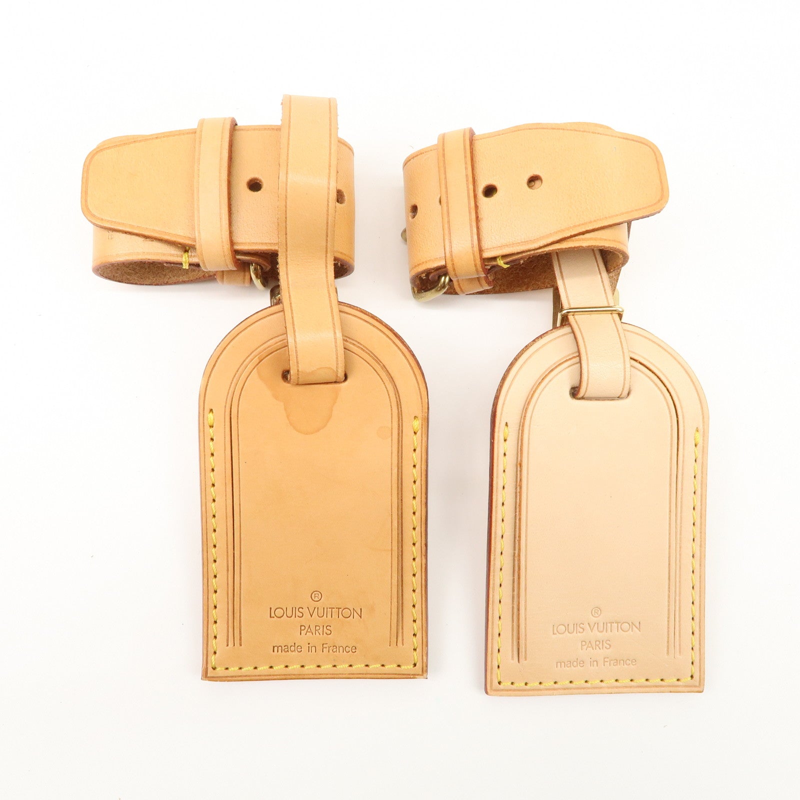 Louis Vuitton Set of 15 Nume Leather Name Tag & Poignet Natural Used