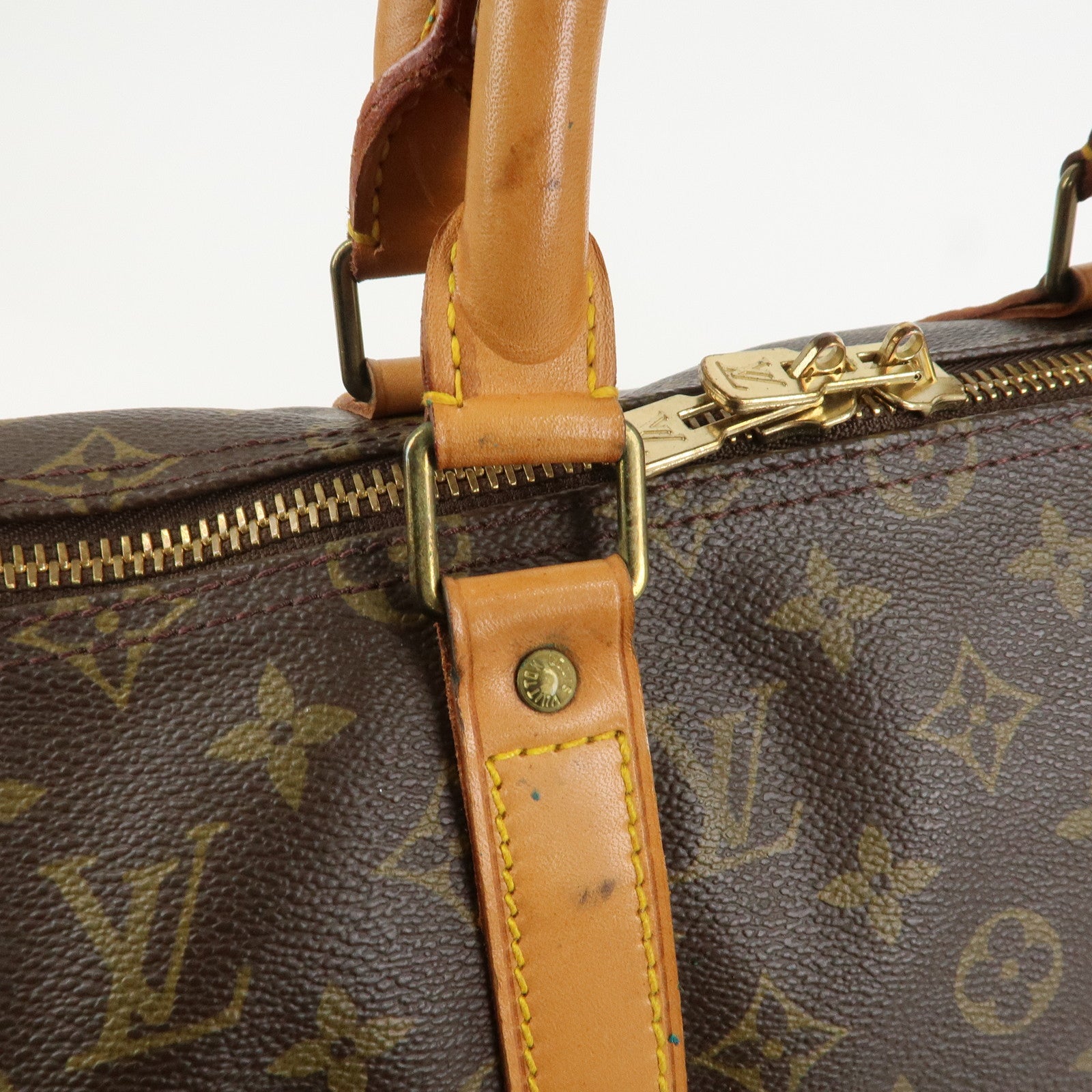 Louis Vuitton Monogram Keep All 50 Bandouliere Boston Bag M41416