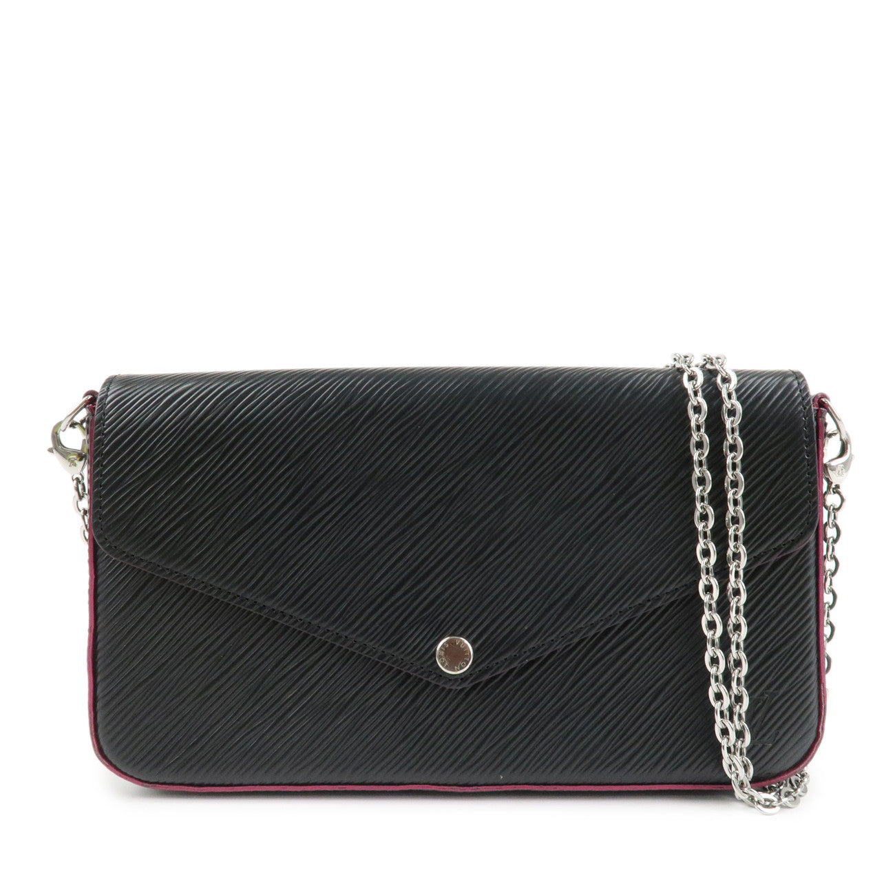 Louis Vuitton Epi Pochette Felicie Shoulder Bag Noir Pink M64579 Used