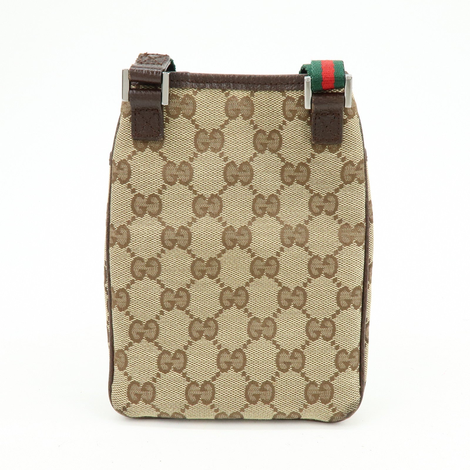 GUCCI Sherry GG Canvas Shoulder Crossbody Bag Beige Brown 141863