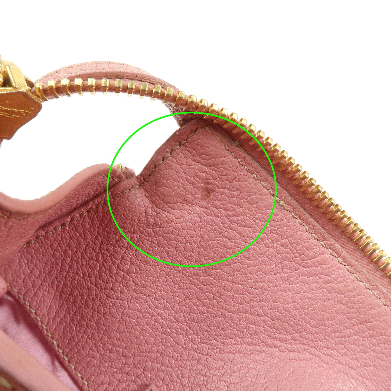MIU MIU Logo Leather Tote Bag Hand Bag Pink