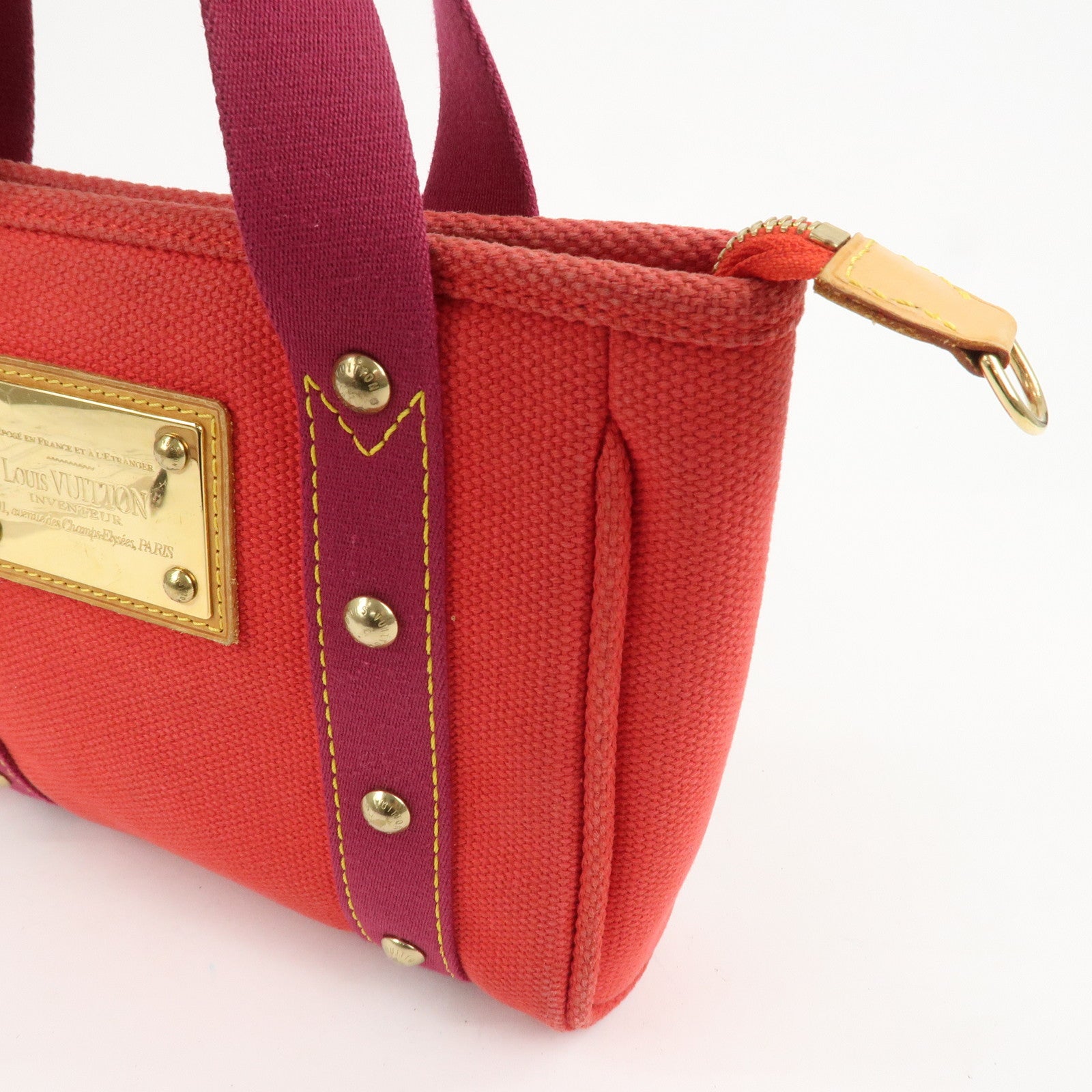 Louis Vuitton Antigua Cabas PM Hand Bag Rouge M40037