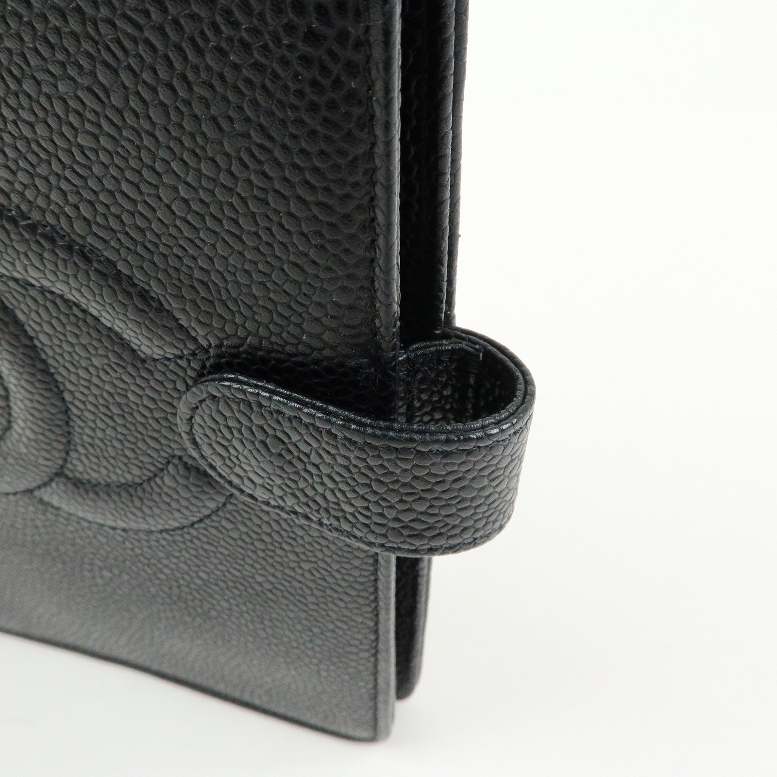 CHANEL COCO Mark Caviarskin Agenda Cover Planner Cover Black