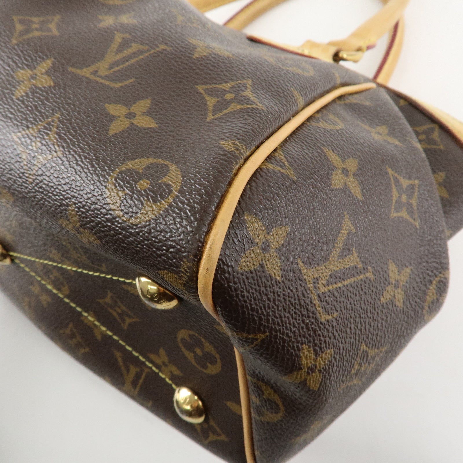 Louis Vuitton Monogram Canvas Tivoli PM Hand Bag Brown M40143 Used
