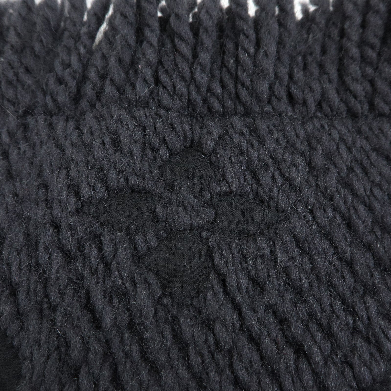 Louis Vuitton Echarpe Logomania Wool Silk Scarf Black M72431