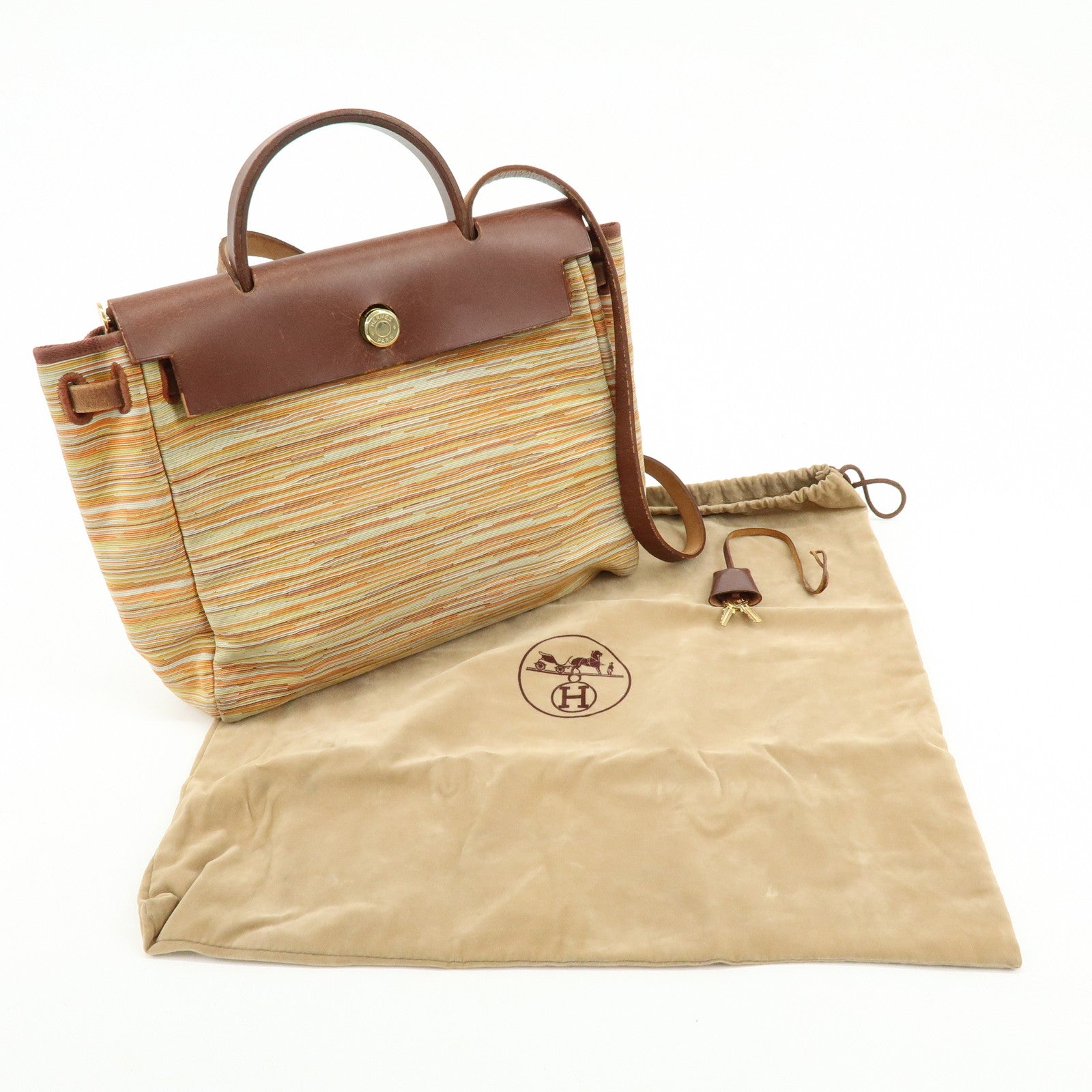 Hermes Herline Herbag PM Vibrato Calf Leather 2Way Hand Bag