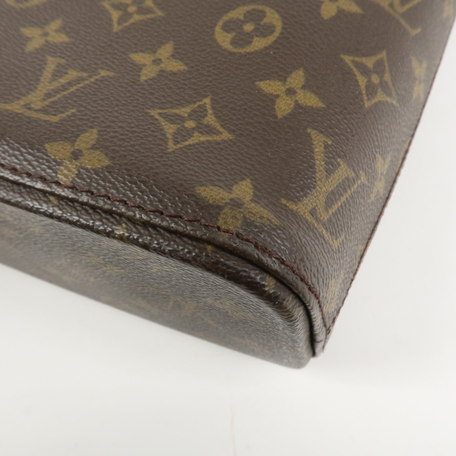 Louis Vuitton Monogram Luco Tote Bag Hand Bag Brown M51155 Used