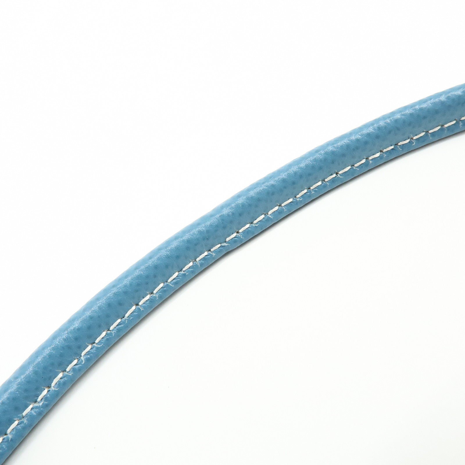 HERMES Aline PM Canvas Leather Shoulder Bag Hand Bag Natural Blue