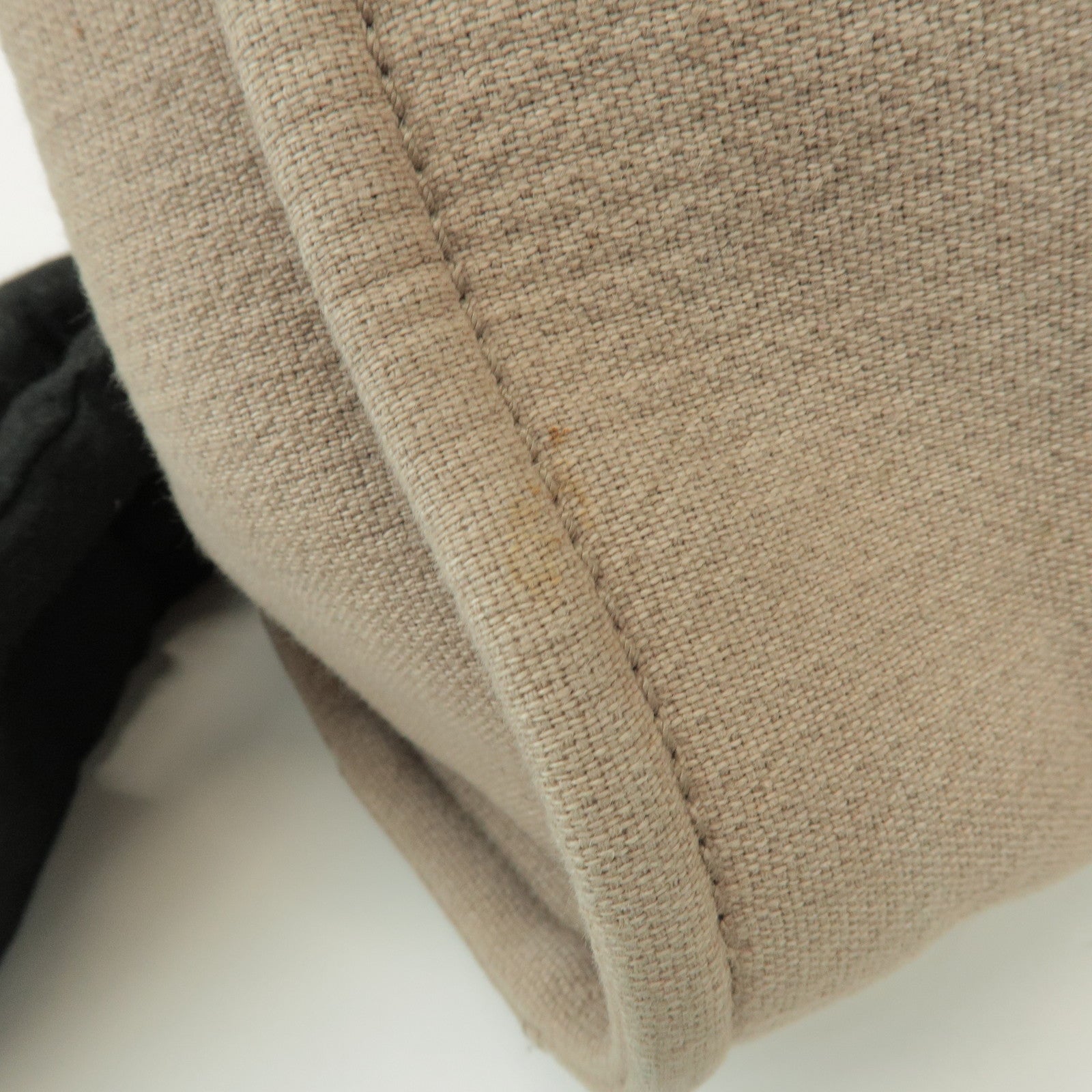 CHANEL Deauville GM Canvas Leather 2Way Tote Bag Beige A66941