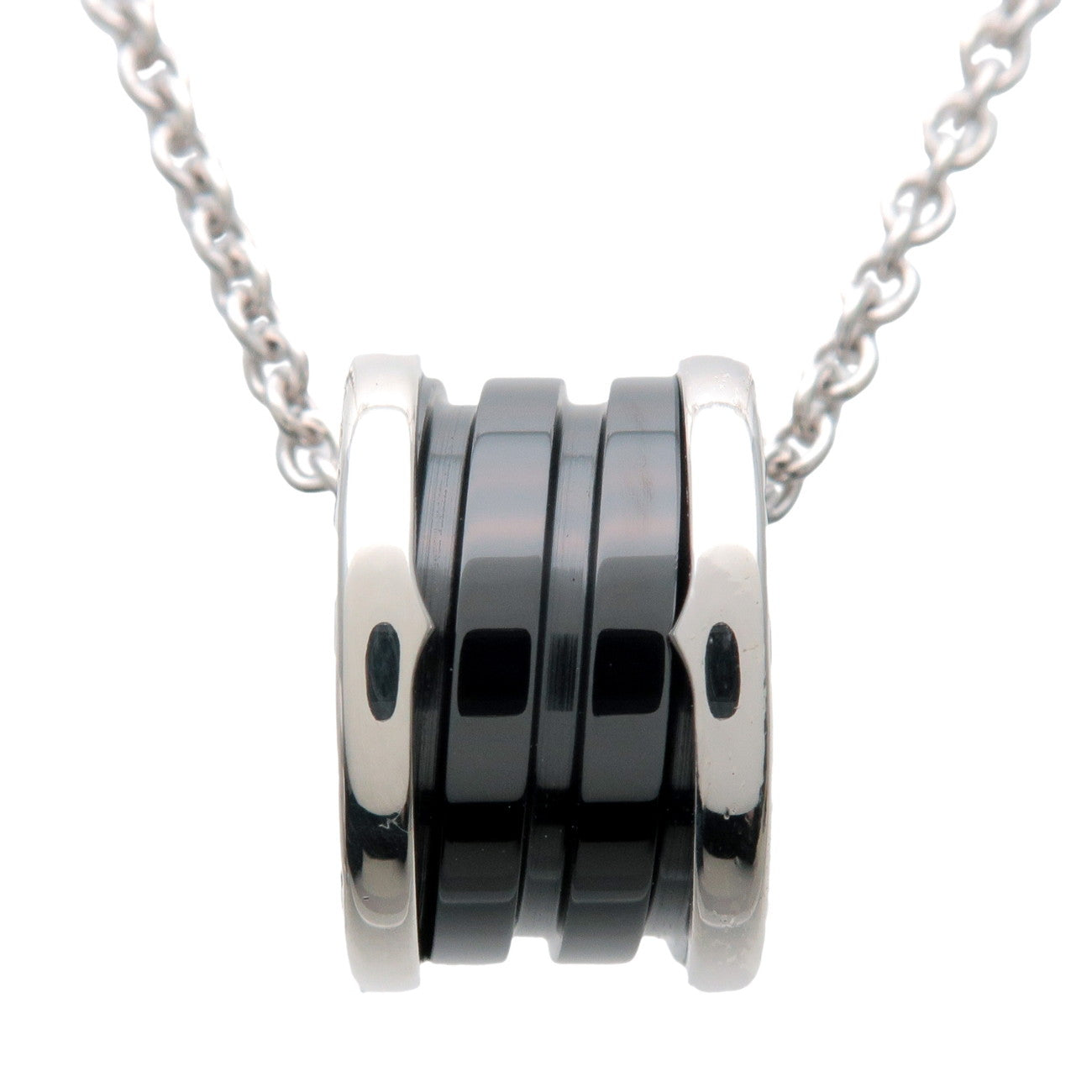 BVLGARI B-Zero1 Save the Children Necklace SV925 Black Ceramic