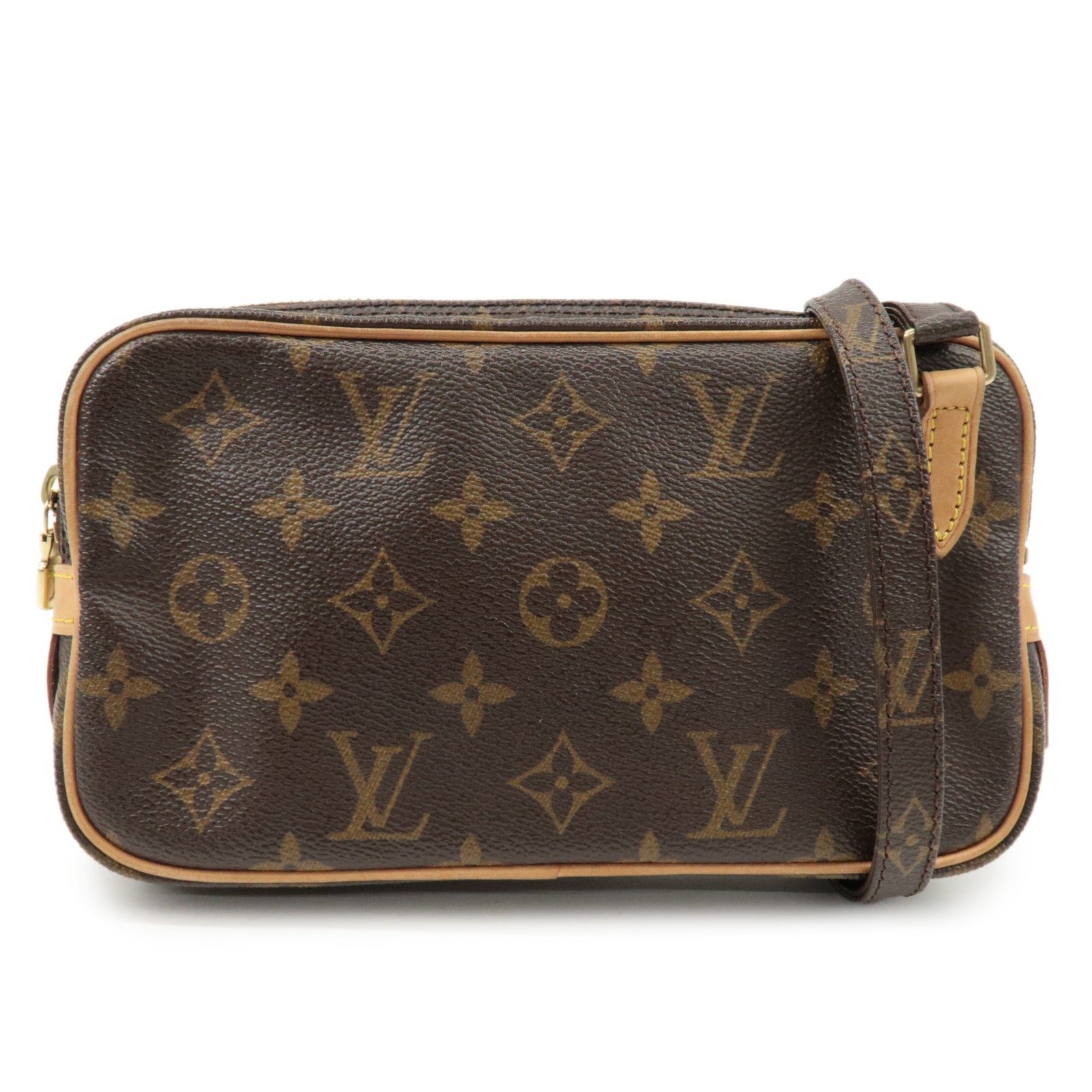 Louis Vuitton Monogram Pochette Marly Bandouliere Bag Brown M51828 Used