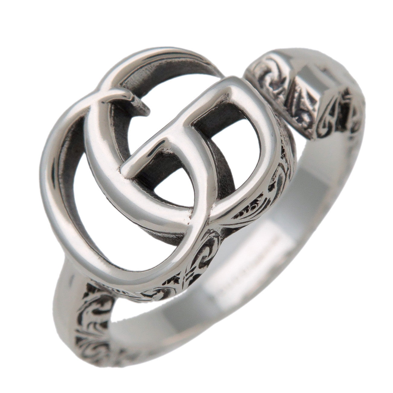 GUCCI Double G Key Motif Ring SV925 Silver #17 US7.25 EU55 627760