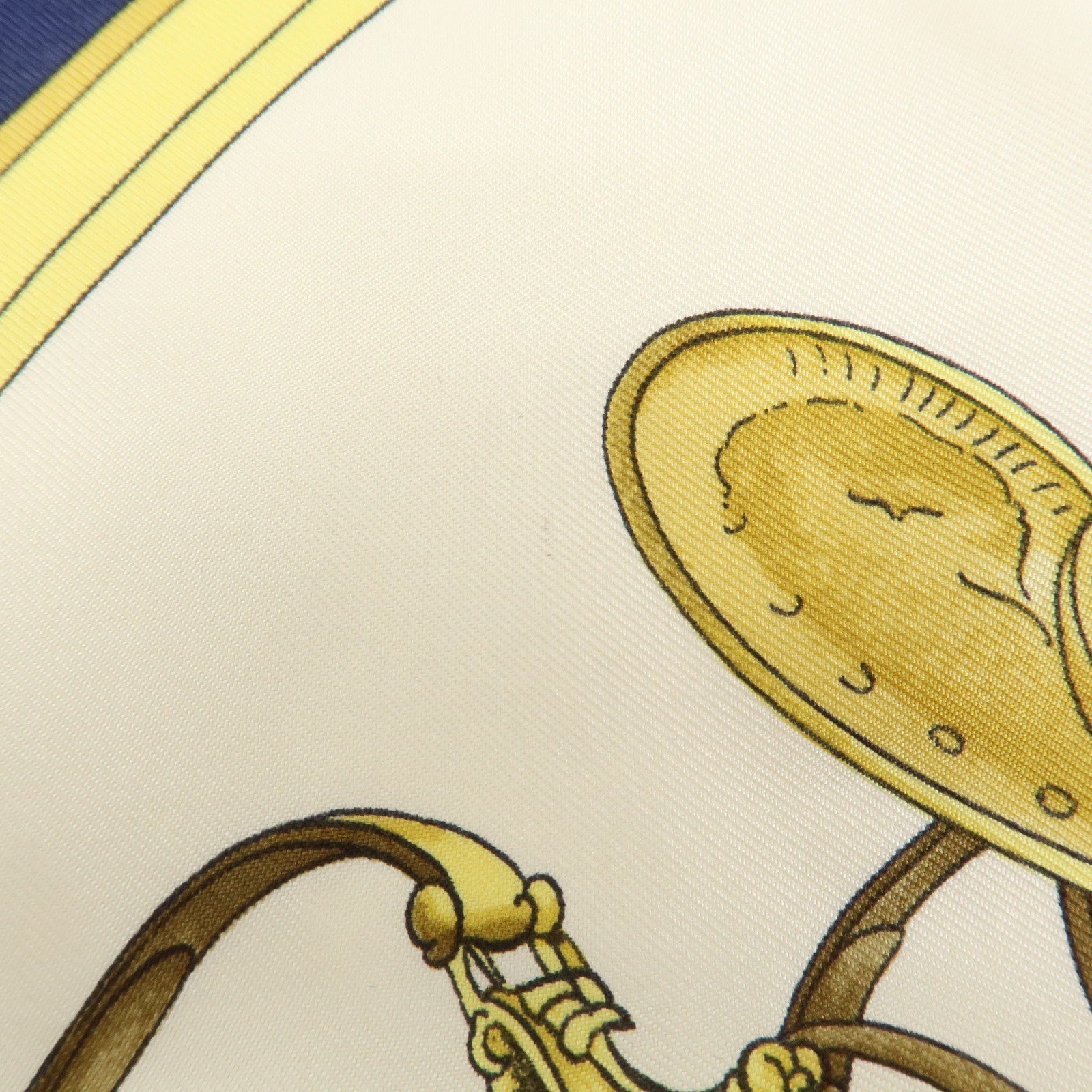 HERMES Carre 90 Silk 100% Scarf SPRINGS Navy Gold