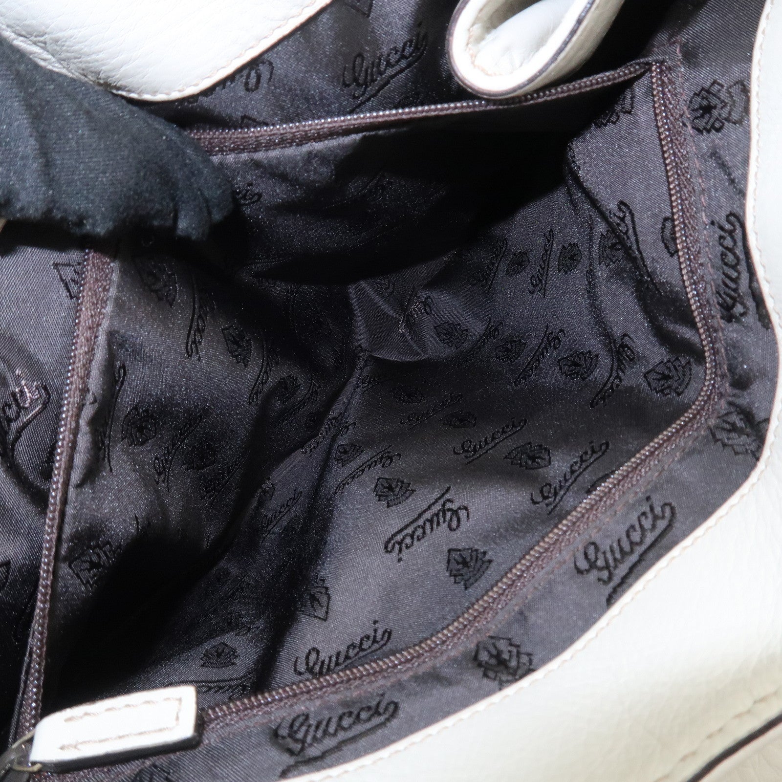 GUCCI Guccissima Leather Tote Bag Shoulder Bag White 211935