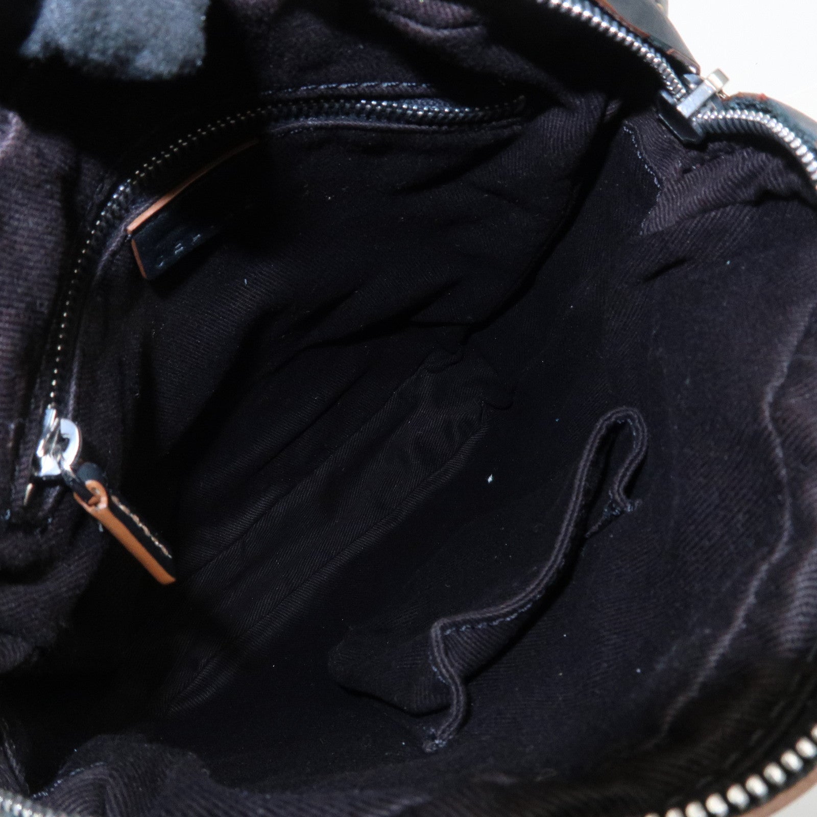CELINE Macadam Canvas Leather Shoulder Bag Crossbody Bag Black