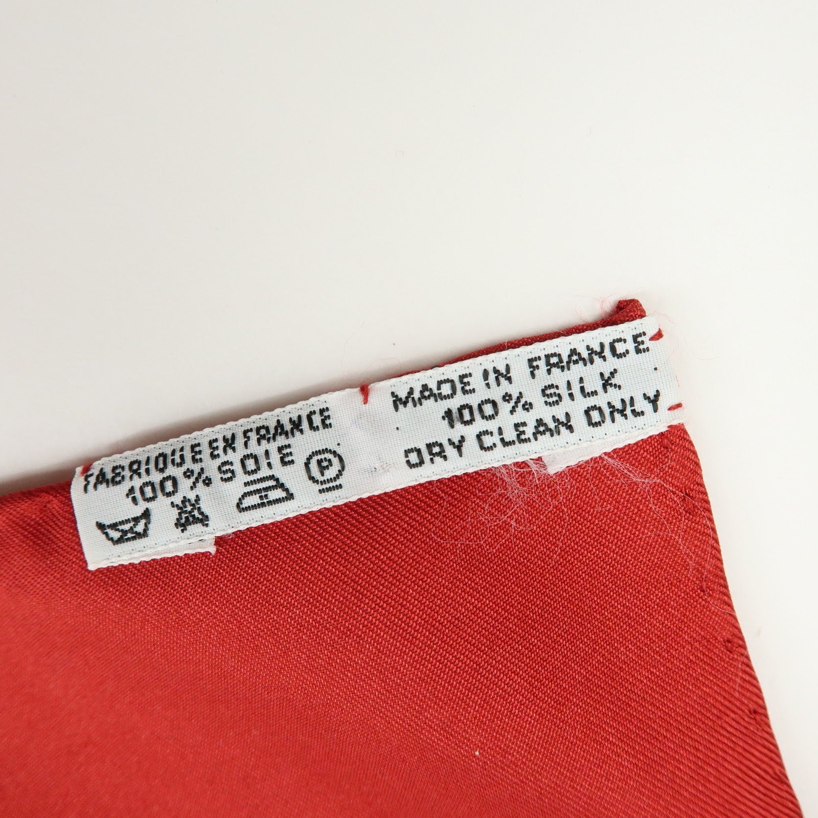 HERMES Carre 90 Silk 100% BRIDES DE GALA Scarf Red White