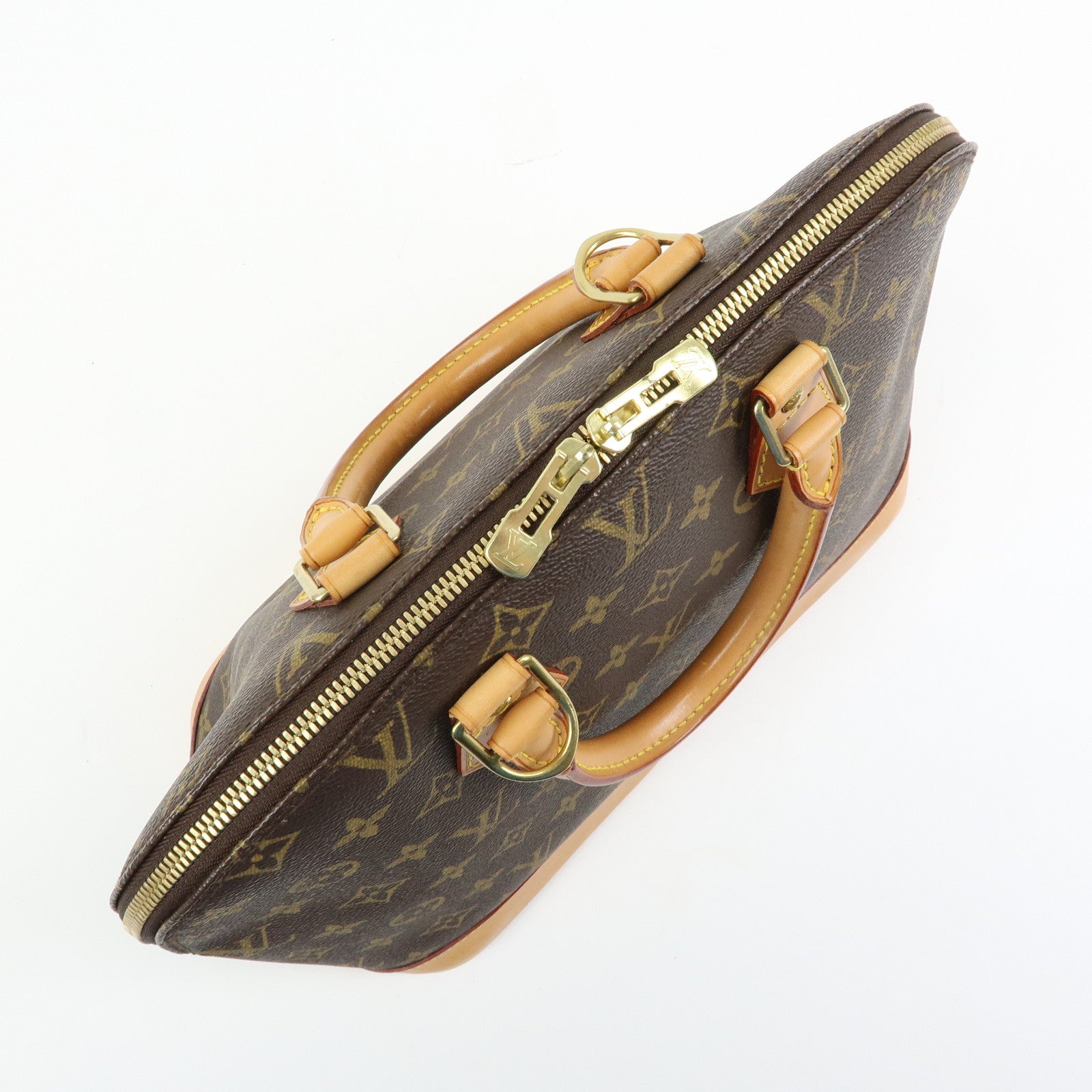 Louis Vuitton Monogram Alma Hand Bag Brown M51130