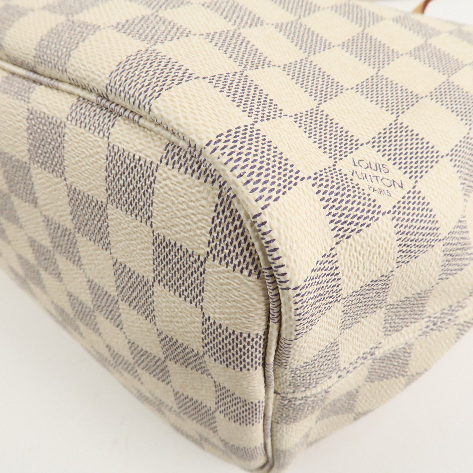 Louis Vuitton Damier Azur Neverfull MM Rose Ballerine N41605 Used